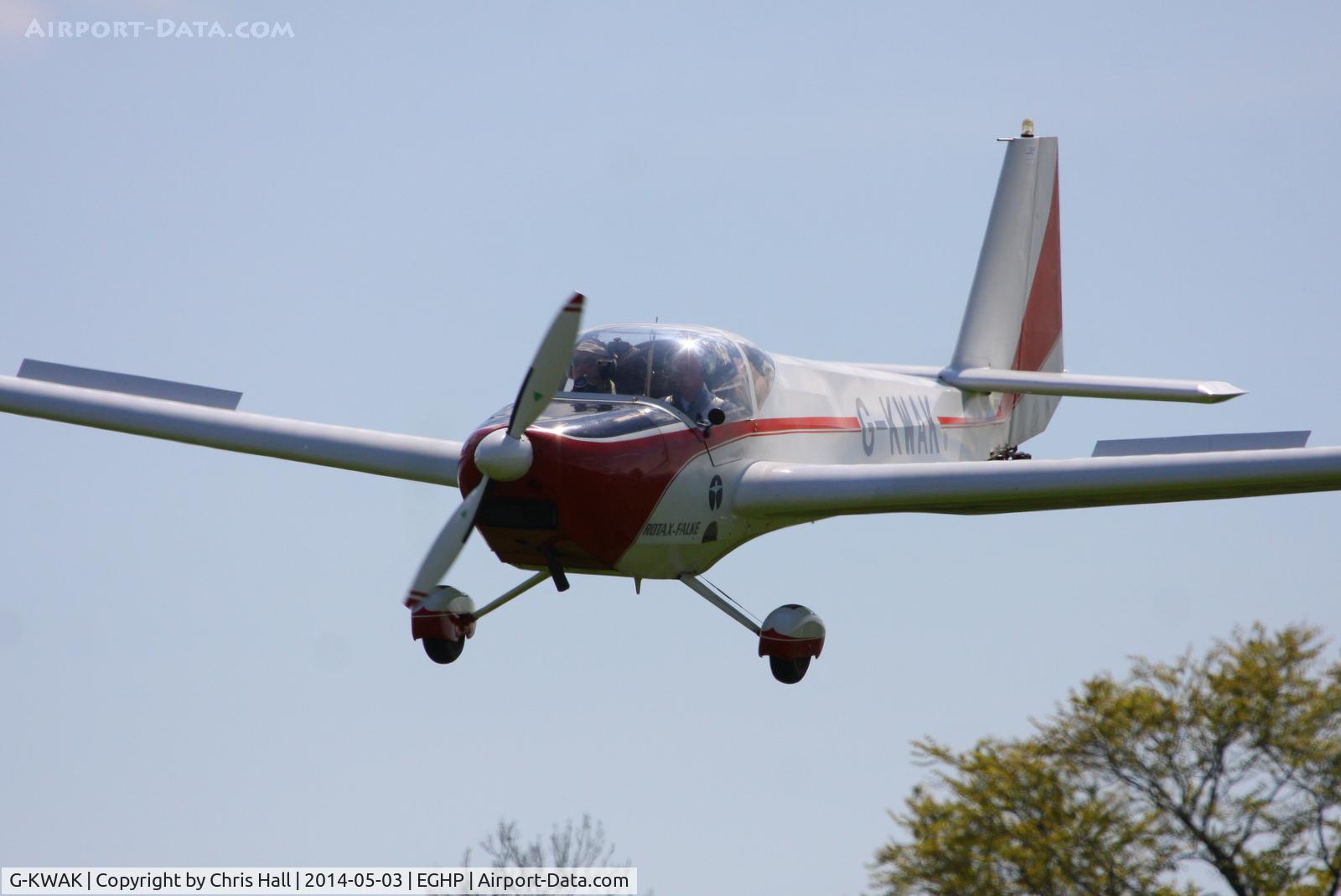 G-KWAK, 1995 Scheibe SF-25C Falke C/N 44581, at the 2014 Microlight Trade Fair, Popham