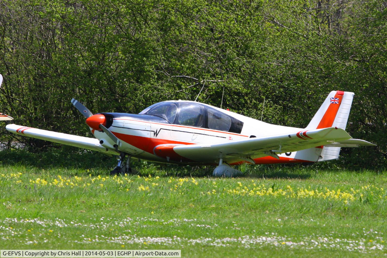 G-EFVS, 1971 Wassmer WA-52 Europa C/N 22, at the 2014 Microlight Trade Fair, Popham