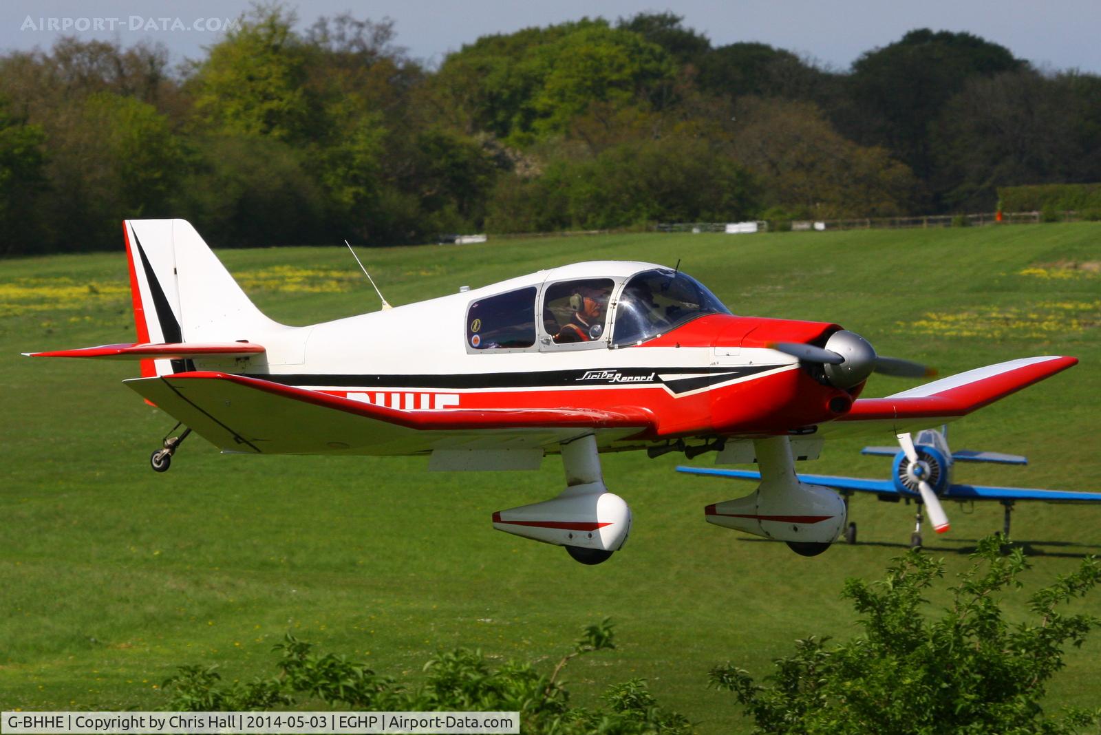 G-BHHE, 1965 CEA Jodel DR.1051-M1 Sicile Record C/N 628, at the 2014 Microlight Trade Fair, Popham
