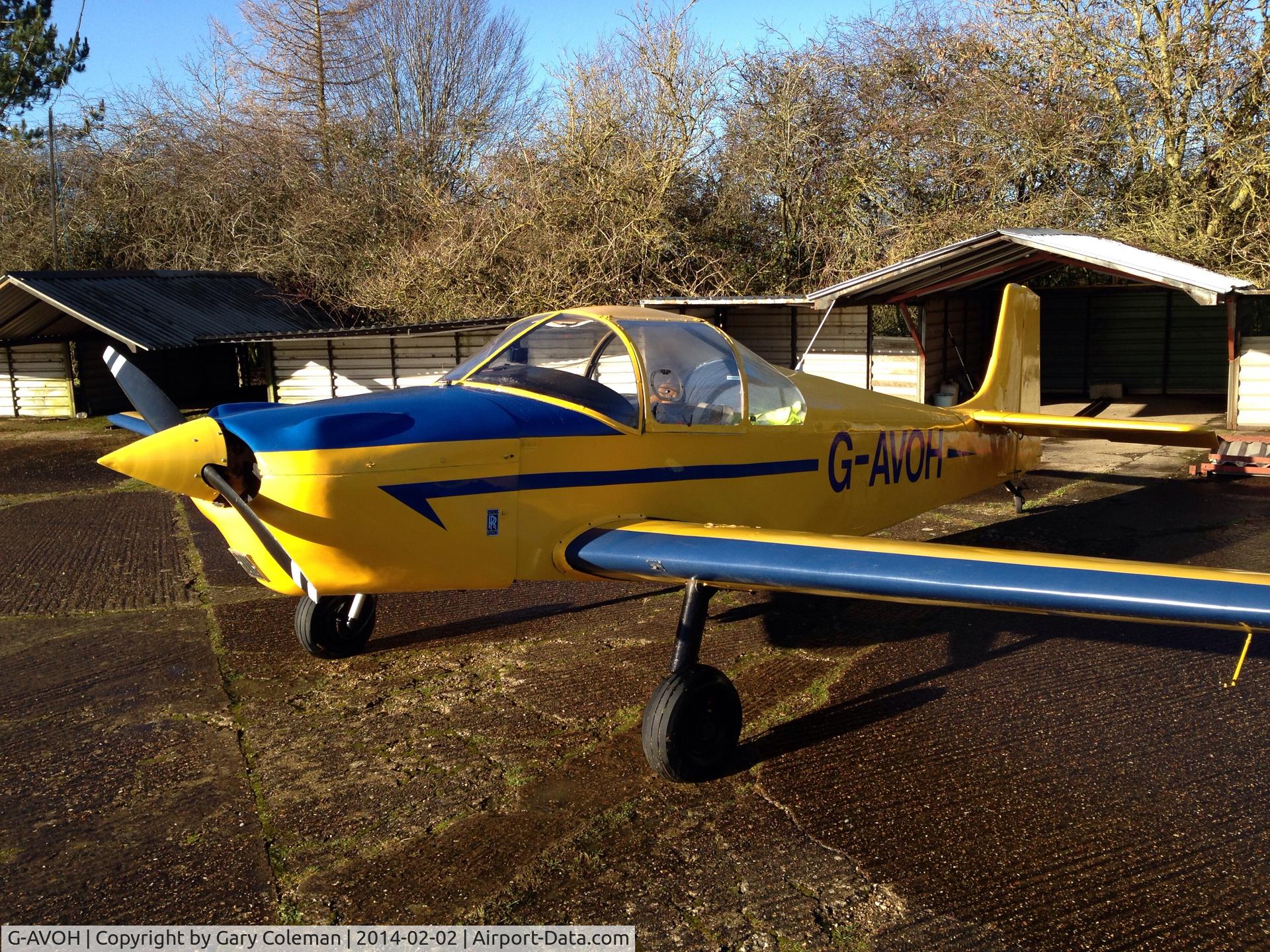 G-AVOH, 1967 Rollason Druine D-62B Condor C/N RAE/622, G-AVOH at Hinton in the Hedges 2014