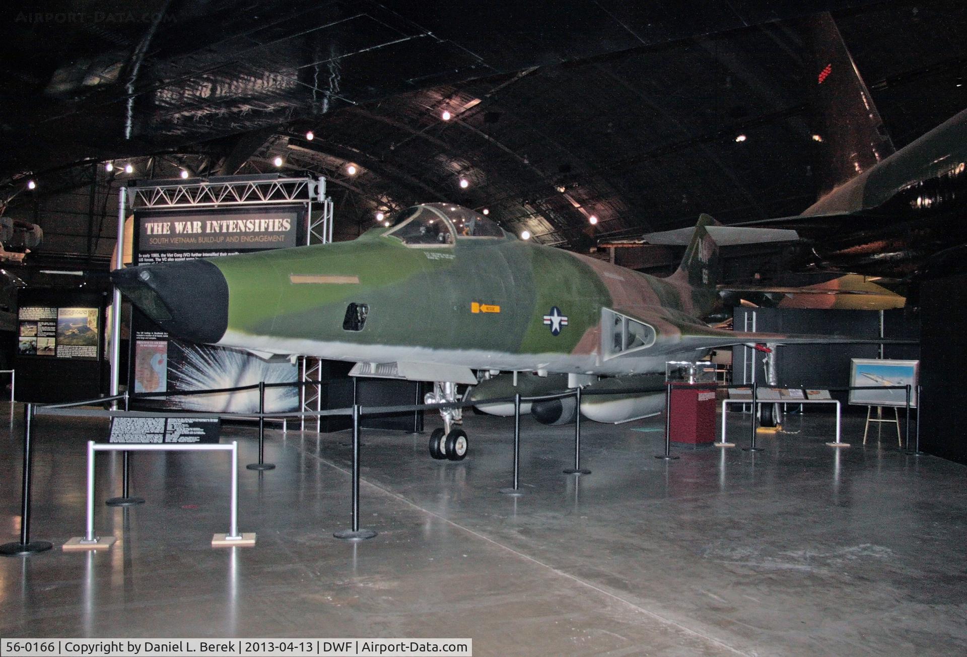 56-0166, 1956 McDonnell RF-101C Voodoo C/N 127, The Voodoo on display is a reconnaissance version of the basic fighter; this aircraft took part in the Cuban Missile Crisis.