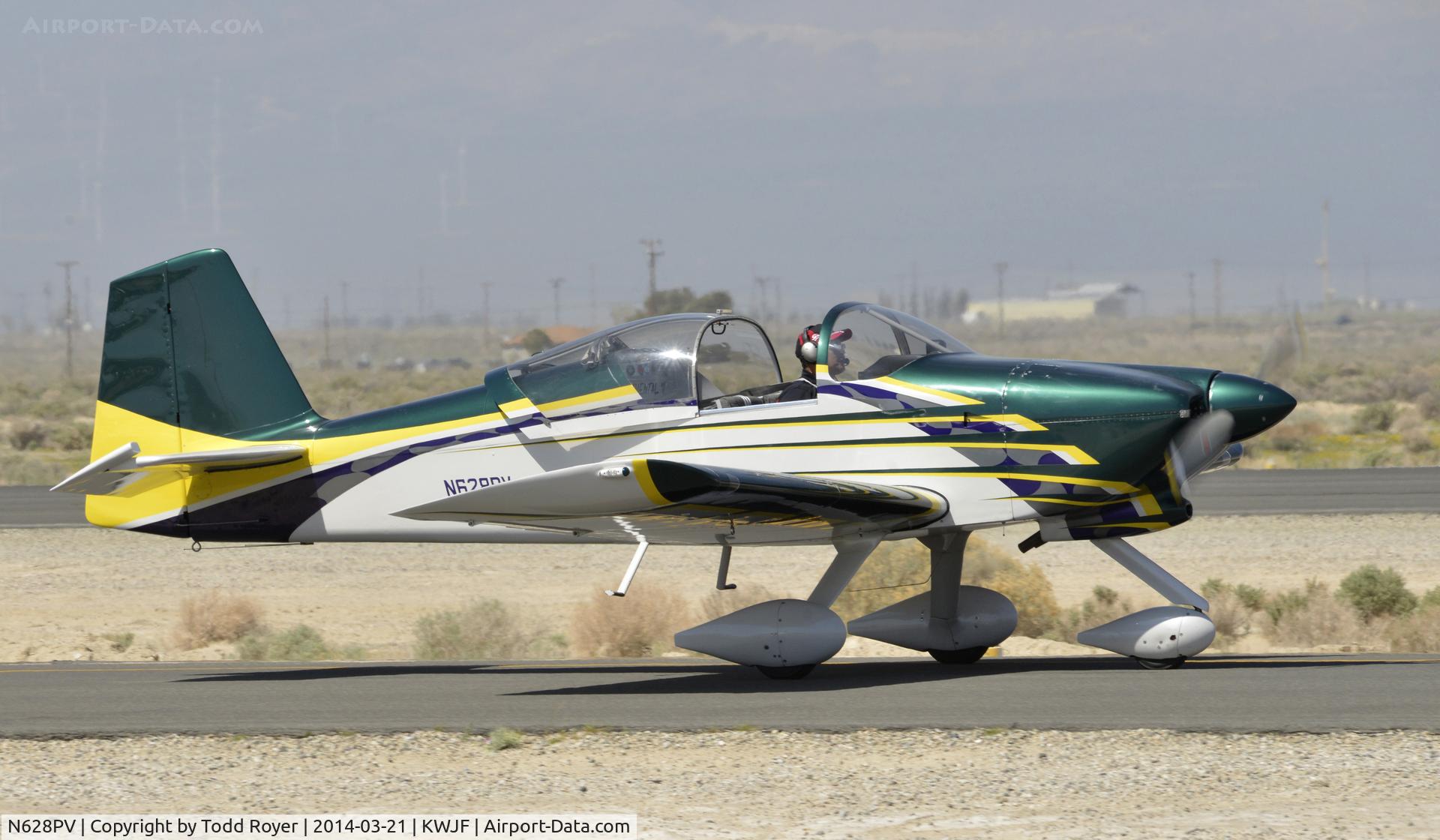 N628PV, 2000 Vans RV-6A C/N 24279, Taxiing for departure at Fox field Lancaster California