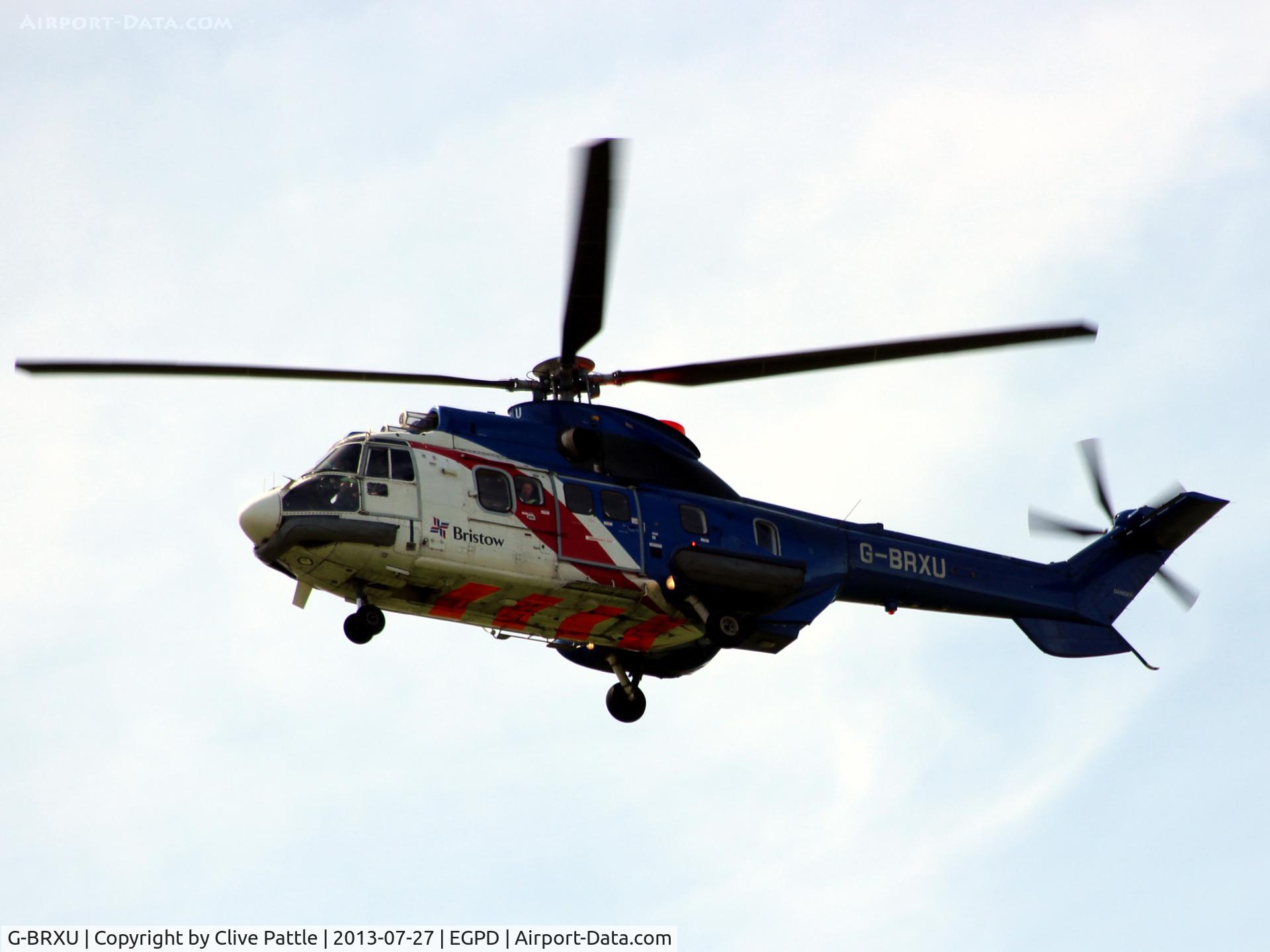 G-BRXU, 1984 Aérospatiale AS-332L Super Puma C/N 2092, EGPD departure for the oil-rigs