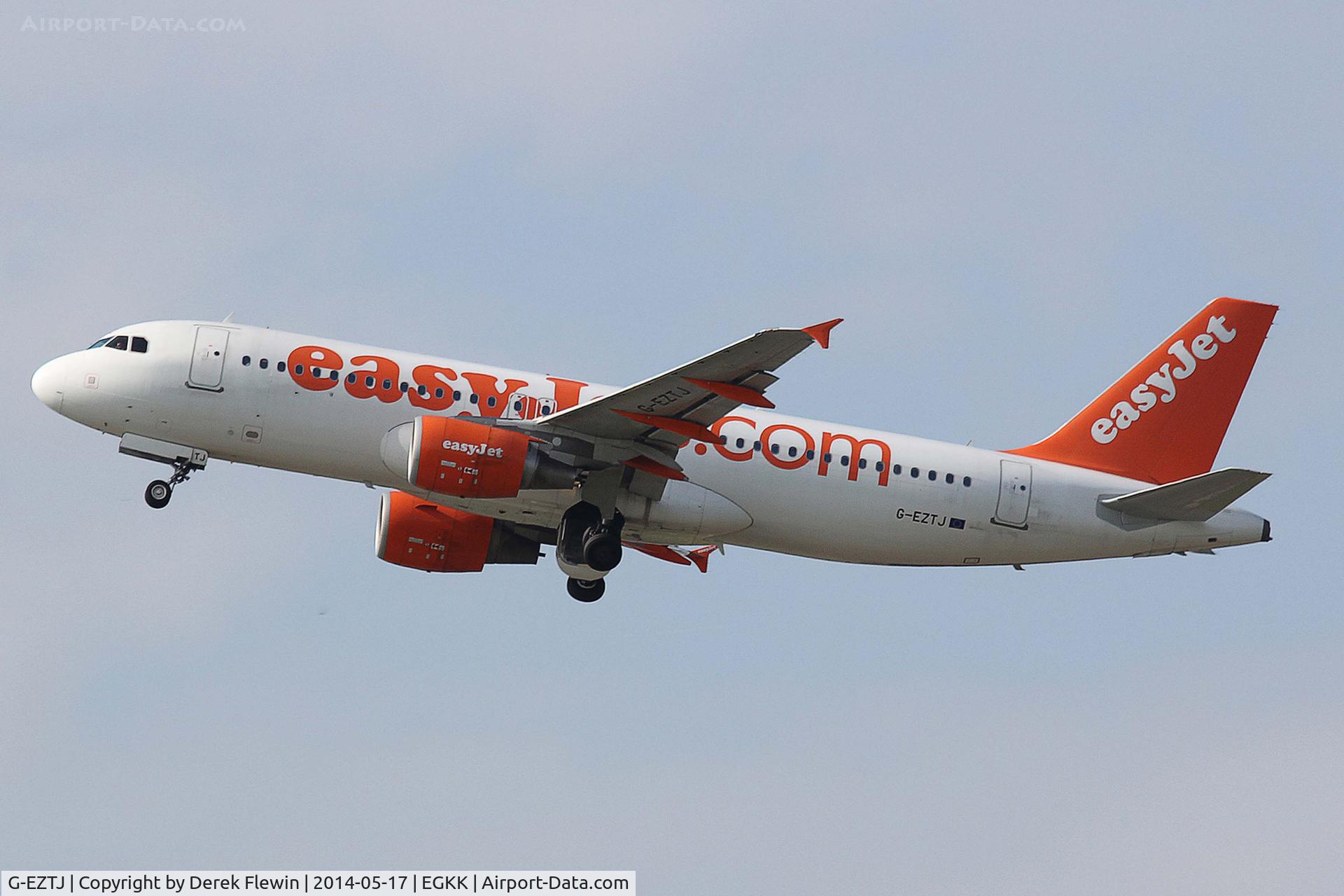G-EZTJ, 2009 Airbus A320-214 C/N 3979, Seen pulling out from runway 26R at EGKK.