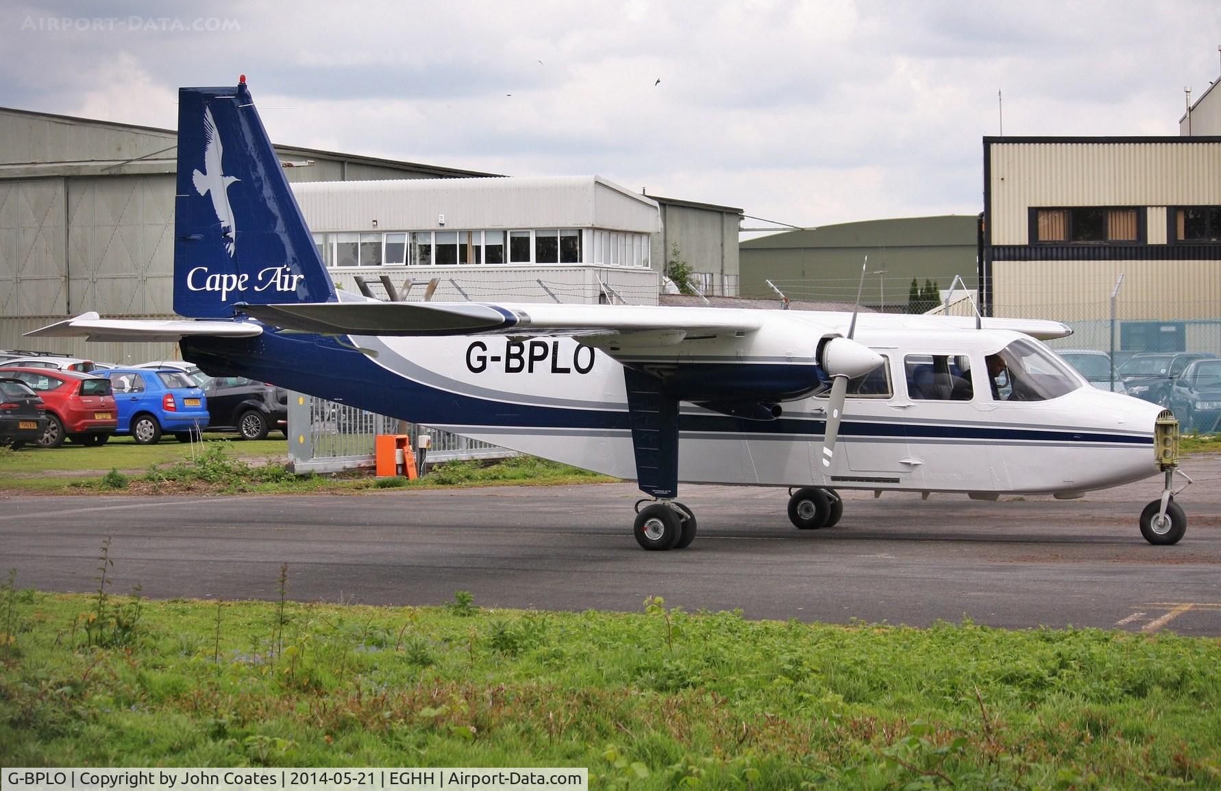 G-BPLO, 1989 Pilatus Britten-Norman BN-2B-20 Islander C/N 2207, Taxiing after repaint