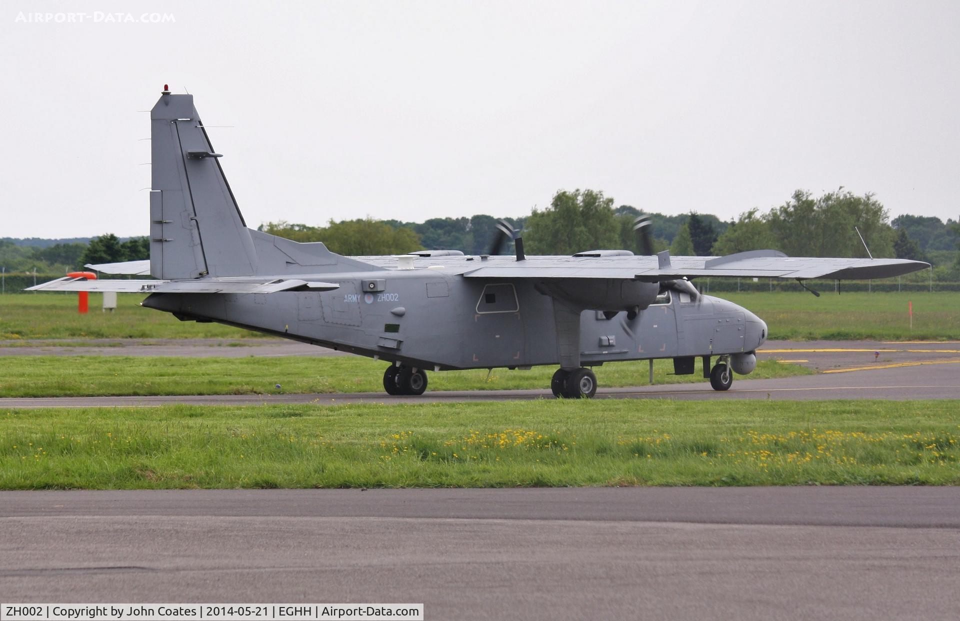 ZH002, 2010 Britten-Norman BN-2T-4S Defender AL2 C/N 4016, Departing