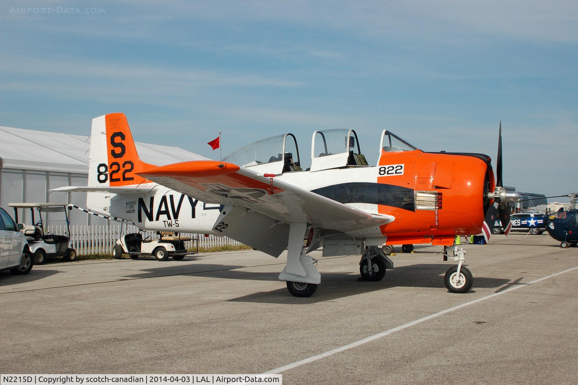 N2215D, 1957 North American T-28C Trojan C/N 252-44 (146281), 1957 North American T-28C, N2215D, at 2014 Sun n Fun, Lakeland Linder Regional Airport, Lakeland, FL