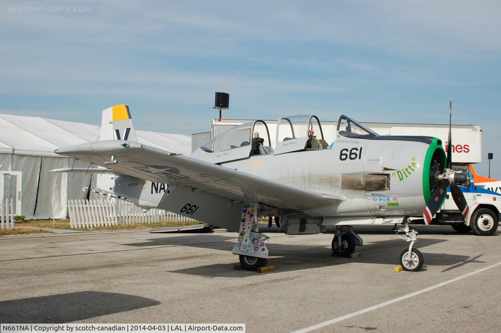 N661NA, 1957 North American T-28C Trojan Trojan C/N 226-238 (140661), 1957 North American T-28C, N661NA, at 2014 Sun n Fun, Lakeland Linder Regional Airport, Lakeland, FL