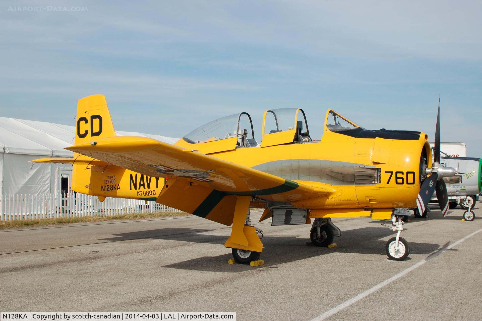 N128KA, 1958 North American T-28B Trojan C/N 200-123 (137760), 1958 North American T-28B, N128KA, at 2014 Sun n Fun, Lakeland Linder Regional Airport, Lakeland, FL
