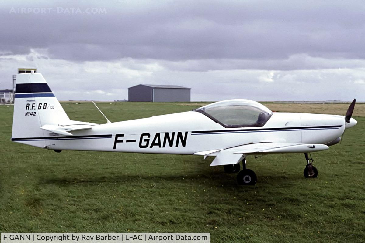 F-GANN, Fournier RF-6B-100 C/N 42, Fournier RF-6B-100 [42] Calais~F 14/09/80. From a slide.
