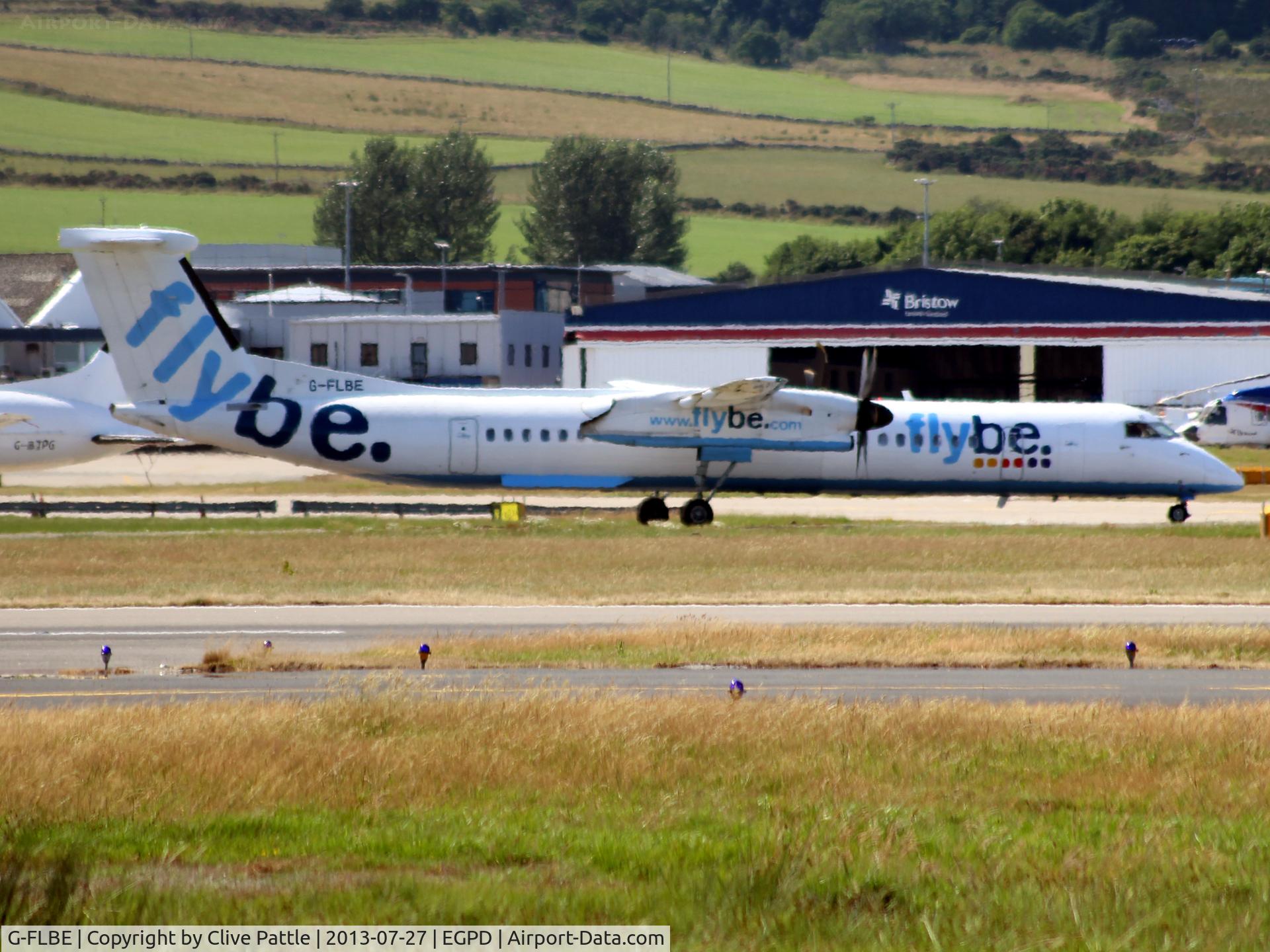 G-FLBE, 2009 De Havilland Canada DHC-8-402Q Dash 8 C/N 4261, Aberdeen action
