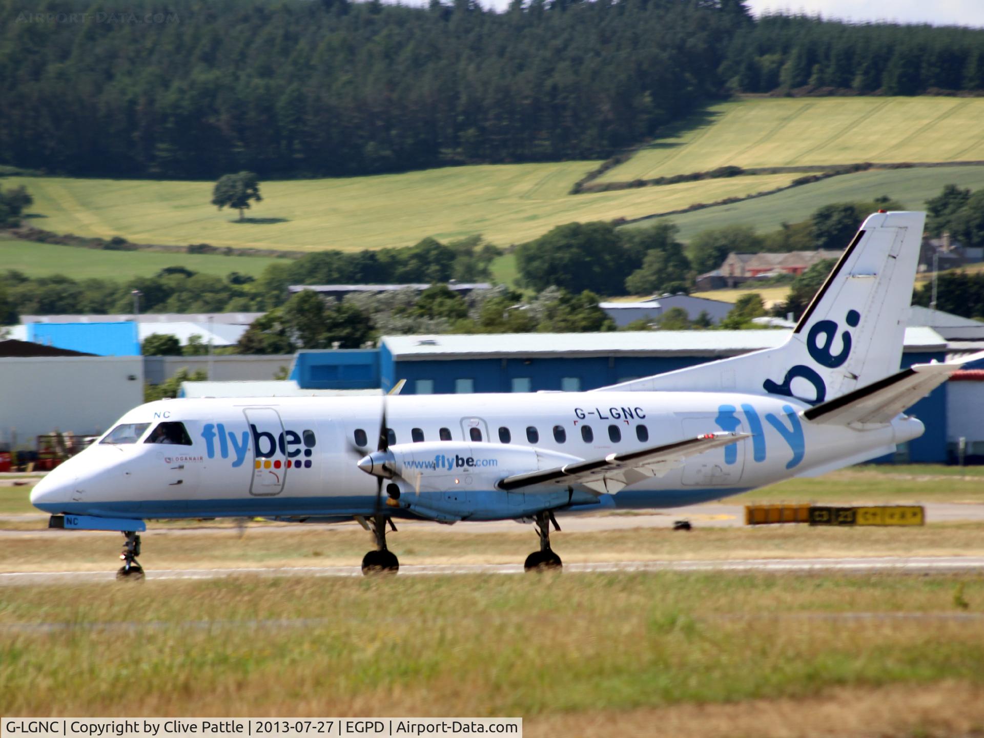 G-LGNC, 1992 Saab 340B C/N 340B-318, Flybe/Loganair action at Aberdeen
