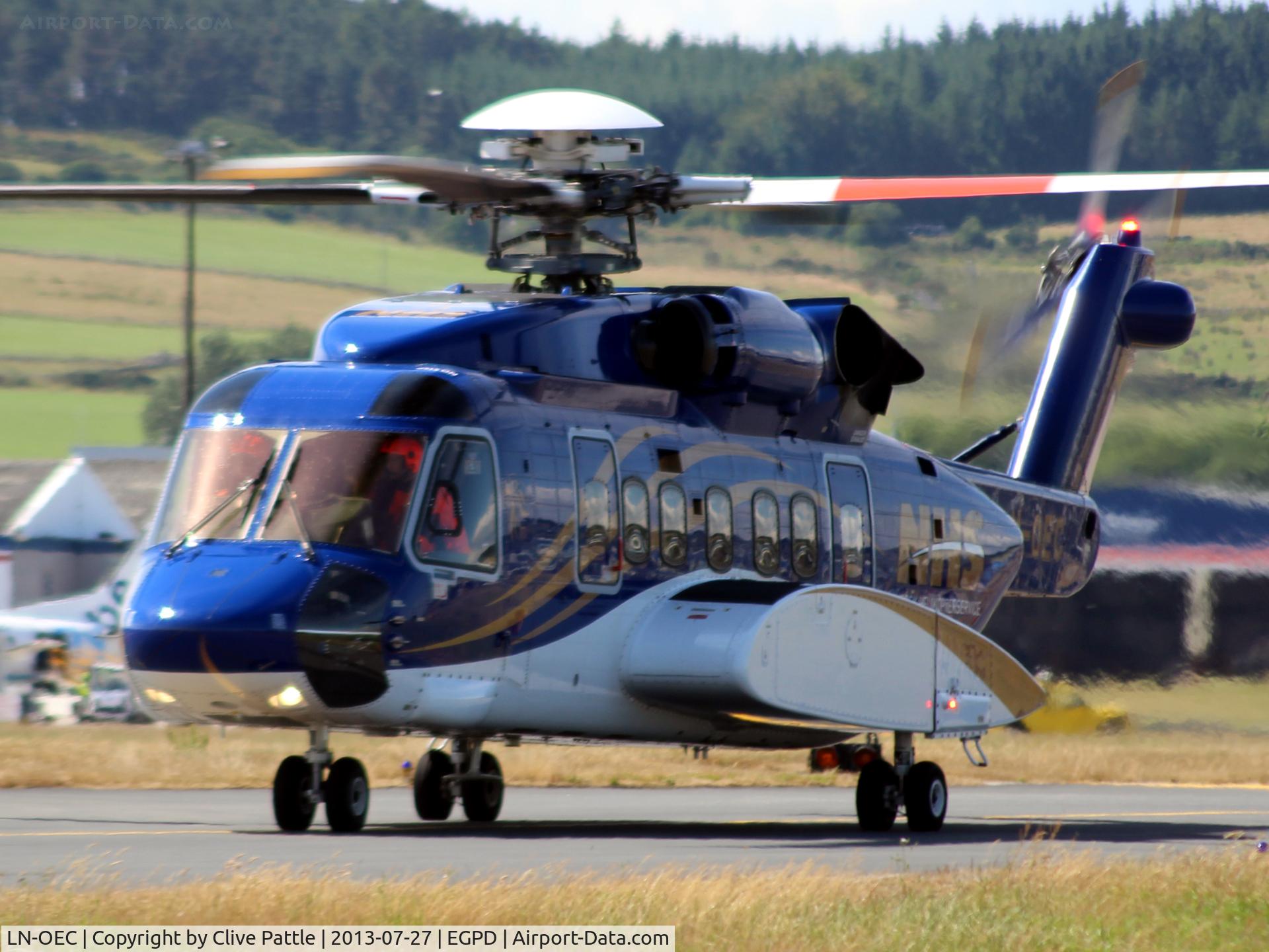 LN-OEC, 2012 Sikorsky S-92A C/N 920181, Aberdeen Taxi
