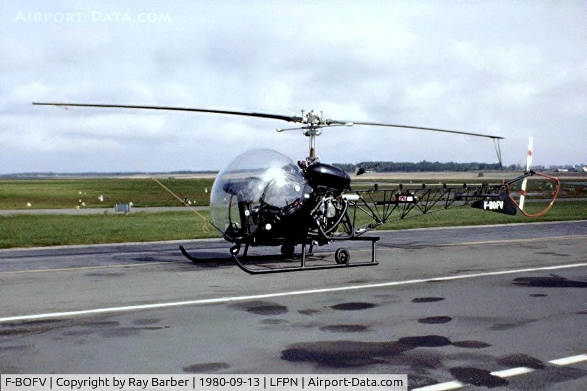 F-BOFV, Agusta AB-47G-2 C/N 169, Agusta-Bell 47G-2 [169] Toussus Le Noble~F 13/09/1980. From a slide.