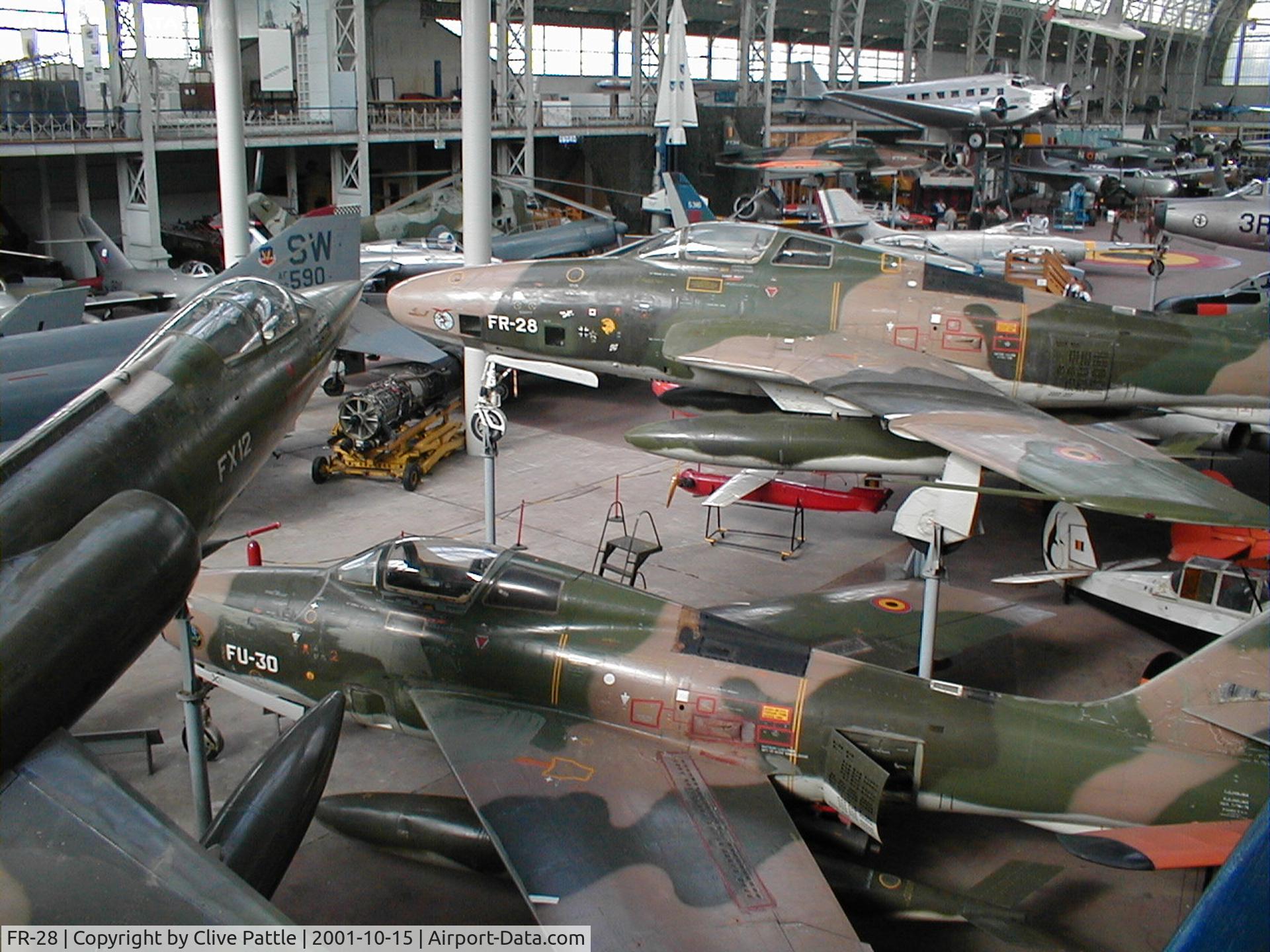 FR-28, 1955 Republic RF-84F Thunderflash C/N 52-7346, General view within the Royal Brussels Aircraft Museum