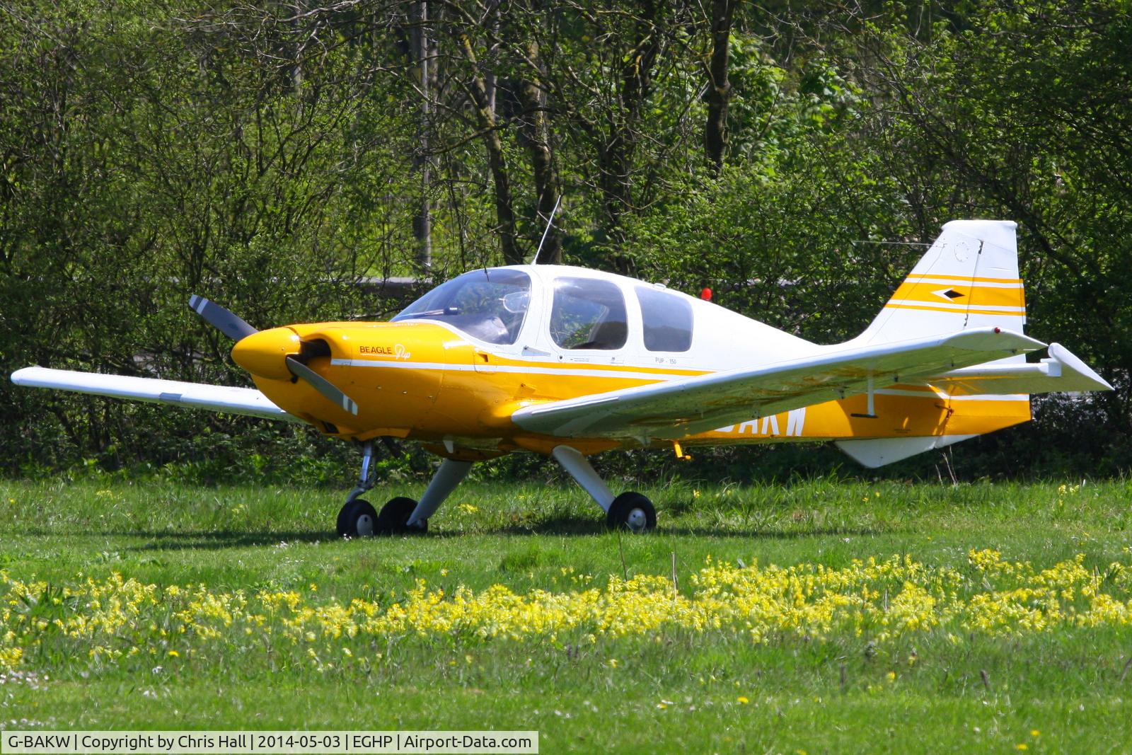 G-BAKW, 1970 Beagle B-121 Pup Series 2 (Pup 150) C/N B121-175, at the 2014 Microlight Trade Fair, Popham