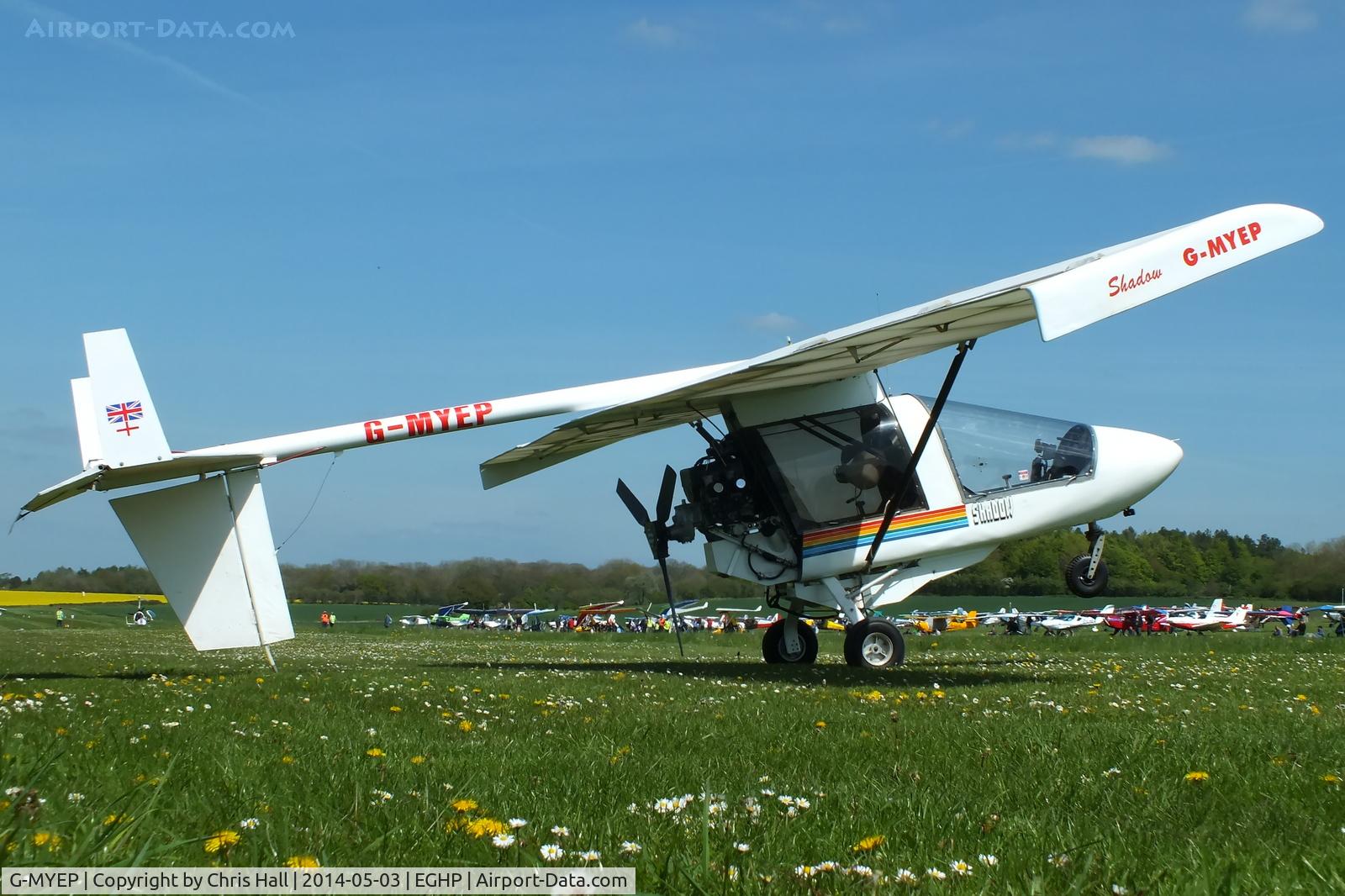 G-MYEP, 1992 CFM Shadow Series CD C/N K205, at the 2014 Microlight Trade Fair, Popham