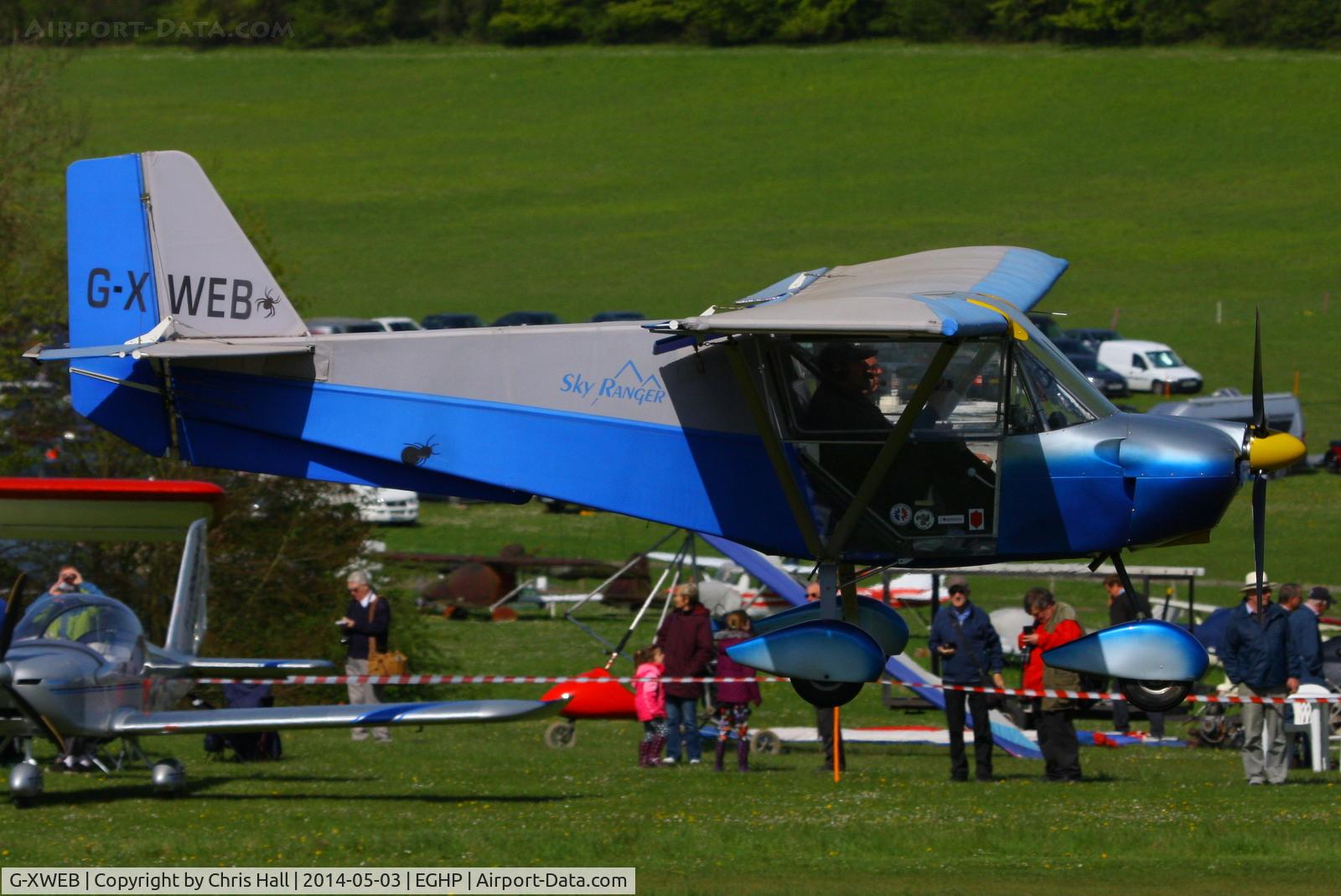 G-XWEB, 2005 Skyranger 912(2) C/N BMAA/HB/443, at the 2014 Microlight Trade Fair, Popham