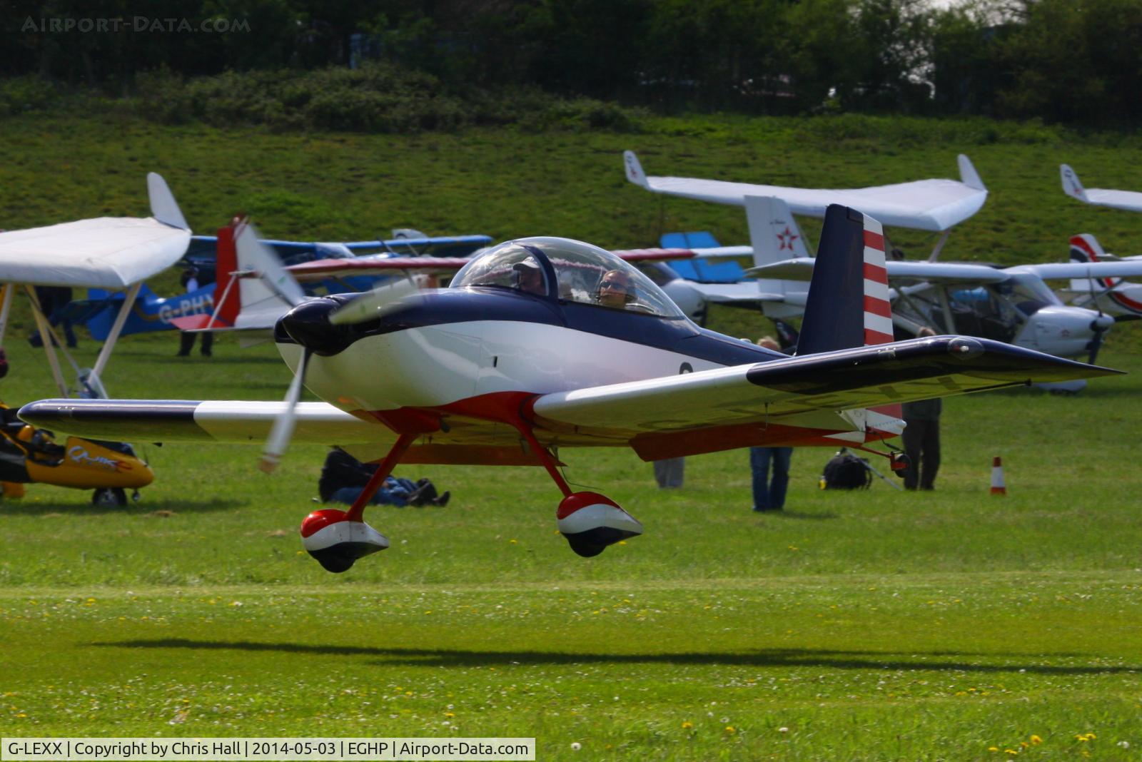 G-LEXX, 2002 Vans RV-8 C/N PFA 303-13896, at the 2014 Microlight Trade Fair, Popham