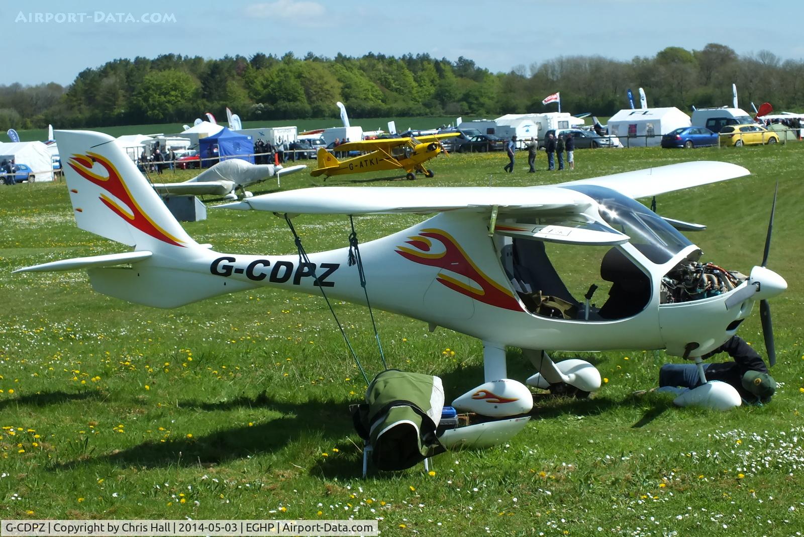 G-CDPZ, 2005 Flight Design CT2K C/N 8124, at the 2014 Microlight Trade Fair, Popham
