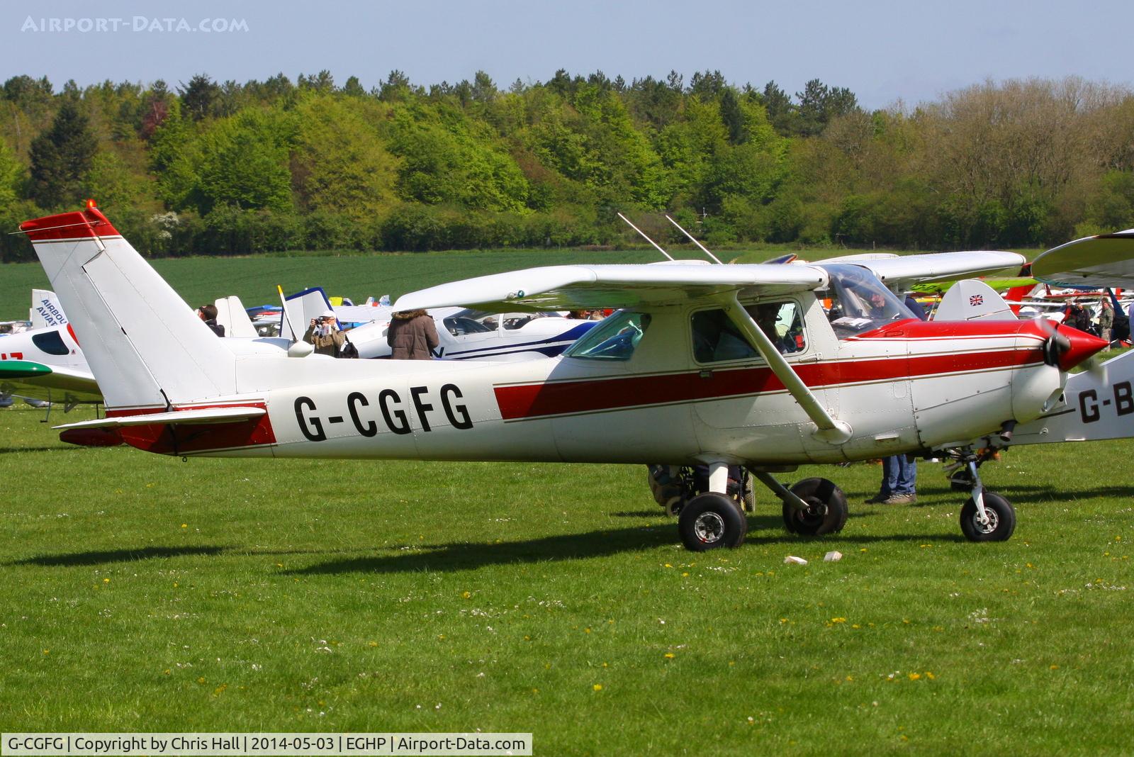 G-CGFG, 1983 Cessna 152 C/N 15285724, at the 2014 Microlight Trade Fair, Popham