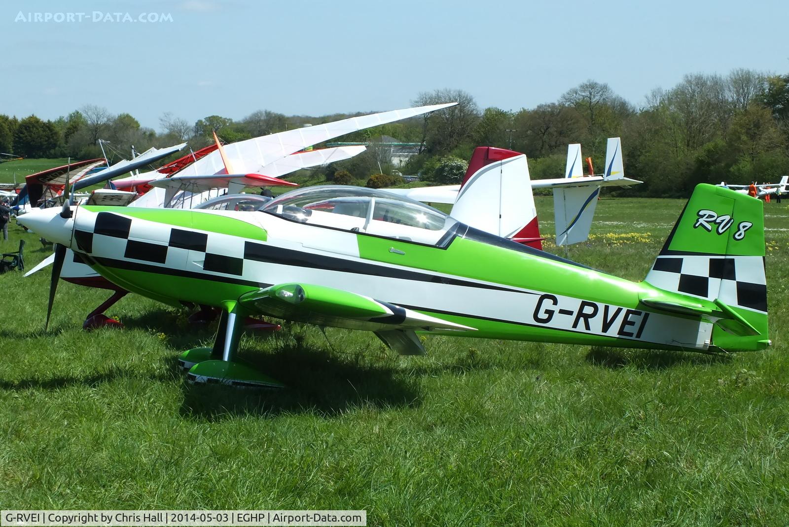 G-RVEI, 2011 Vans RV-8 C/N LAA 303-14961, at the 2014 Microlight Trade Fair, Popham