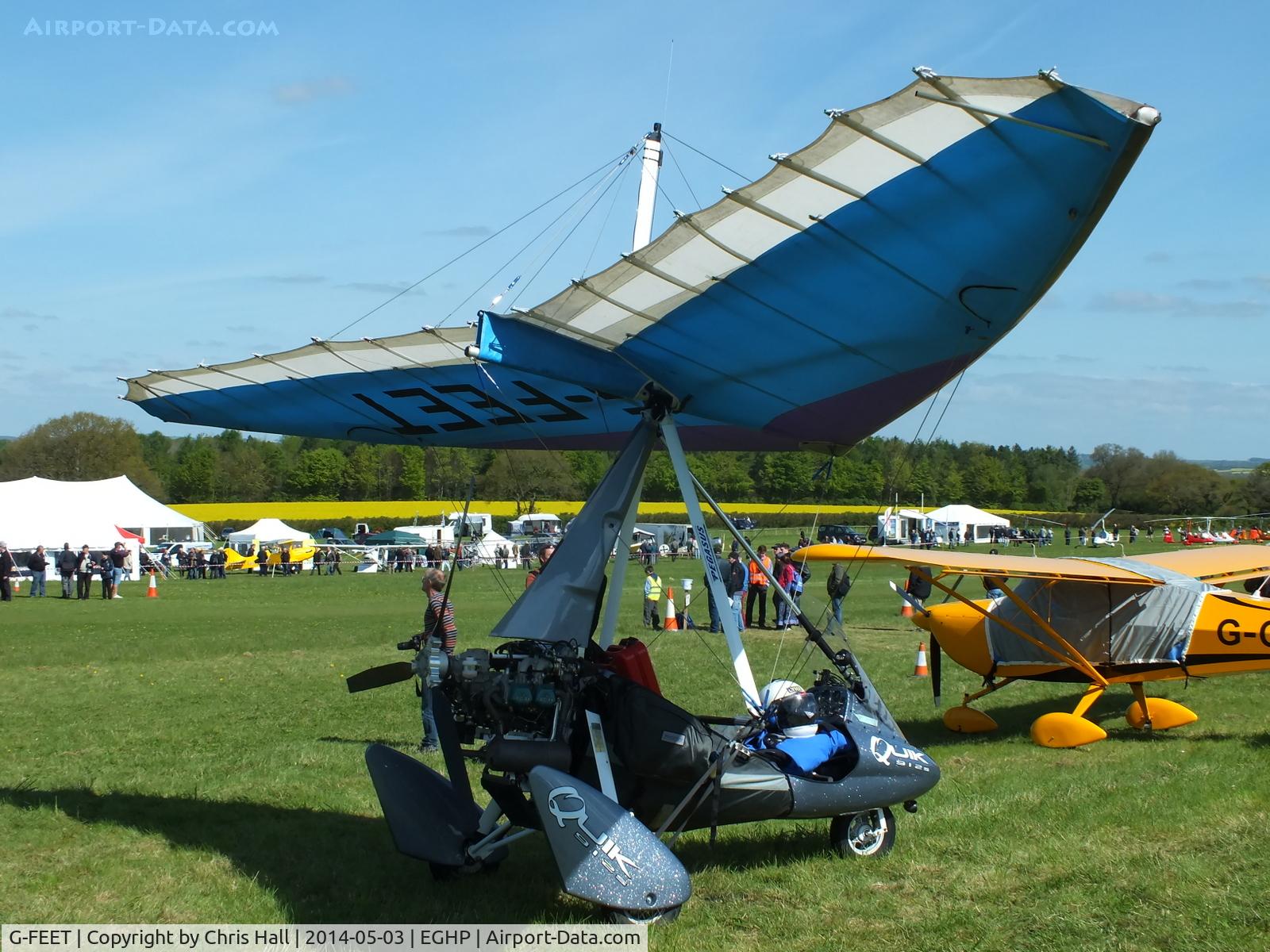 G-FEET, 2005 P&M Aviation Pegasus Quik C/N 8133, at the 2014 Microlight Trade Fair, Popham