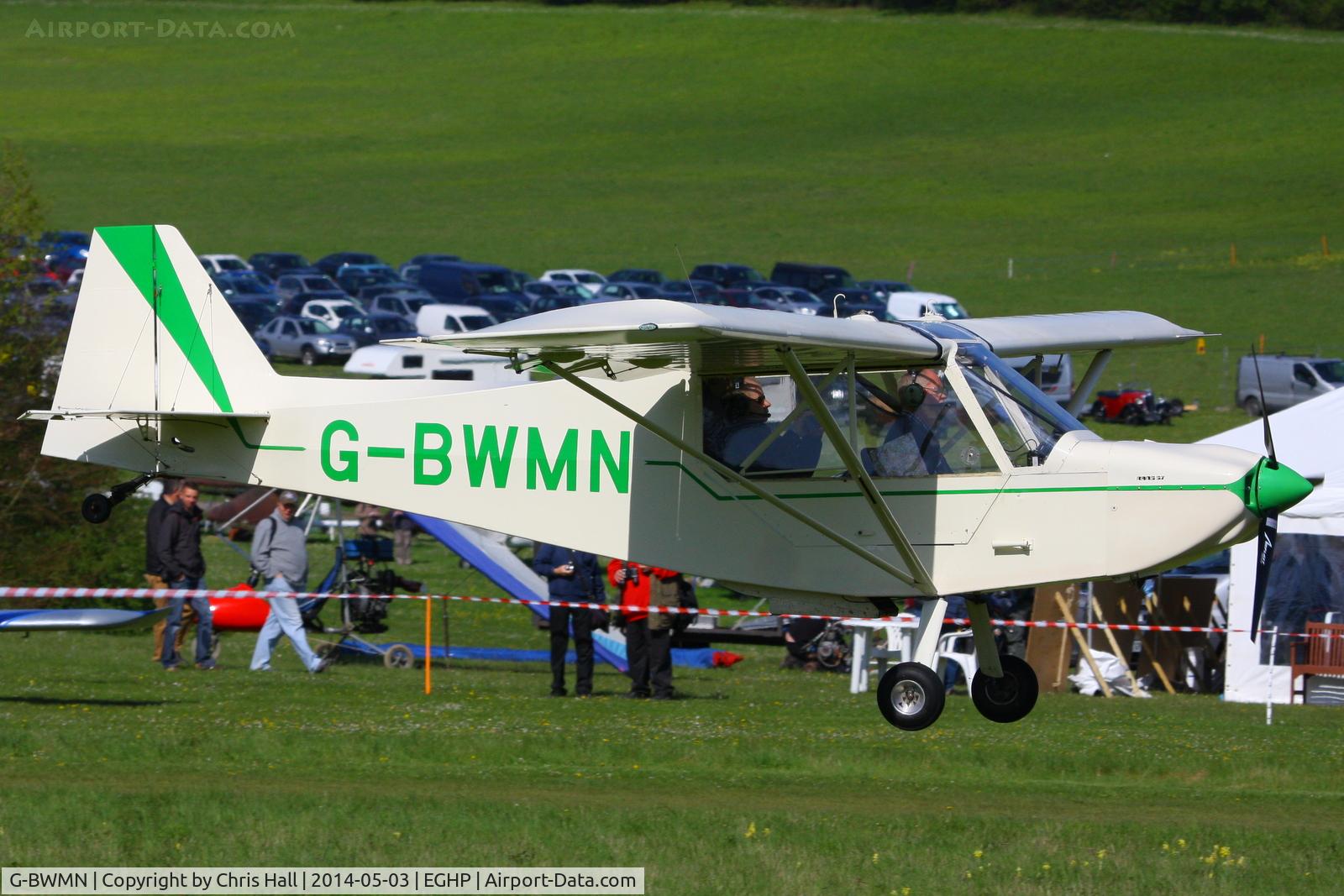 G-BWMN, 1996 Rans S-7 Courier C/N PFA 218-12446, at the 2014 Microlight Trade Fair, Popham