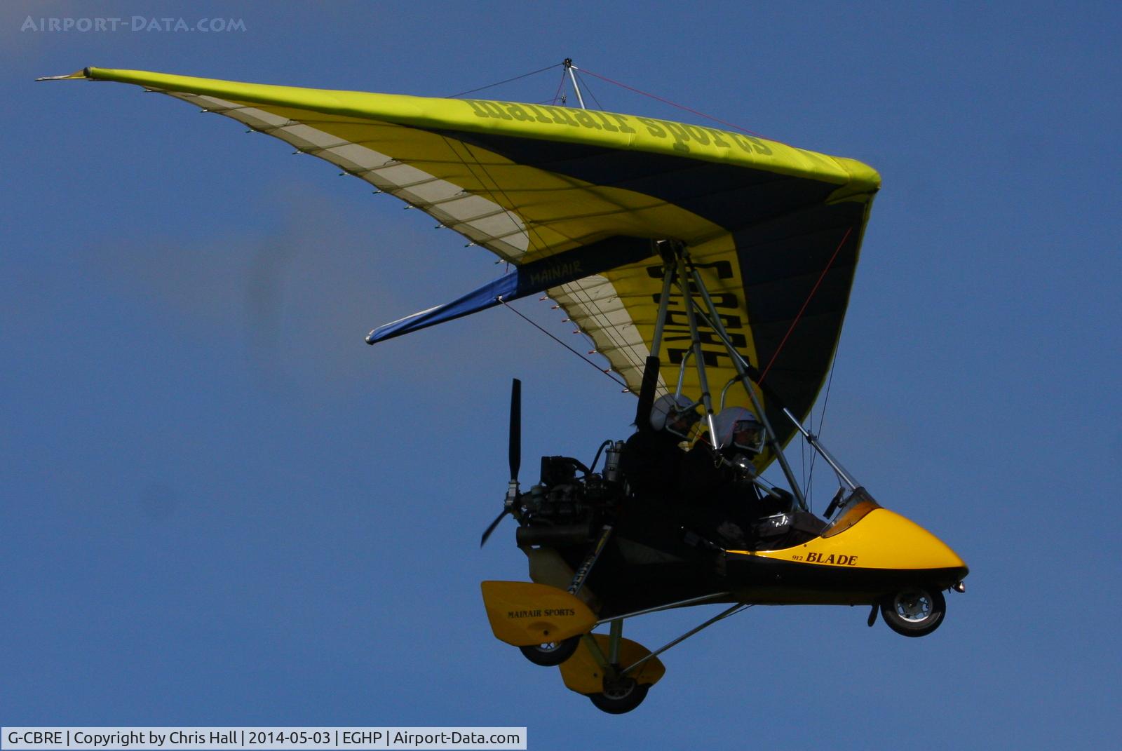 G-CBRE, 2002 Mainair Blade 912 C/N 1330-0602-7-W1125, at the 2014 Microlight Trade Fair, Popham