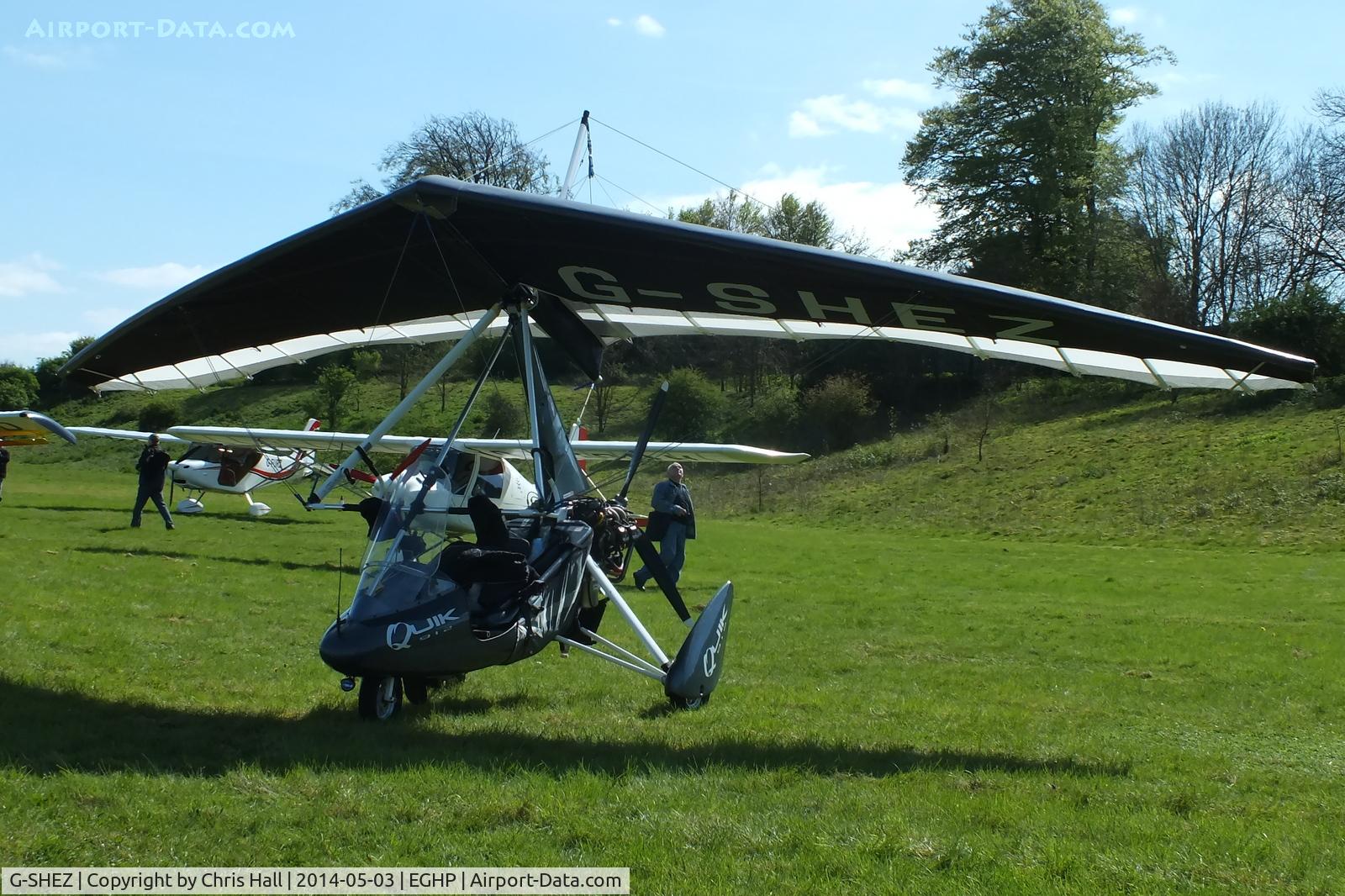 G-SHEZ, 2003 Mainair Pegasus Quik C/N 7993, at the 2014 Microlight Trade Fair, Popham