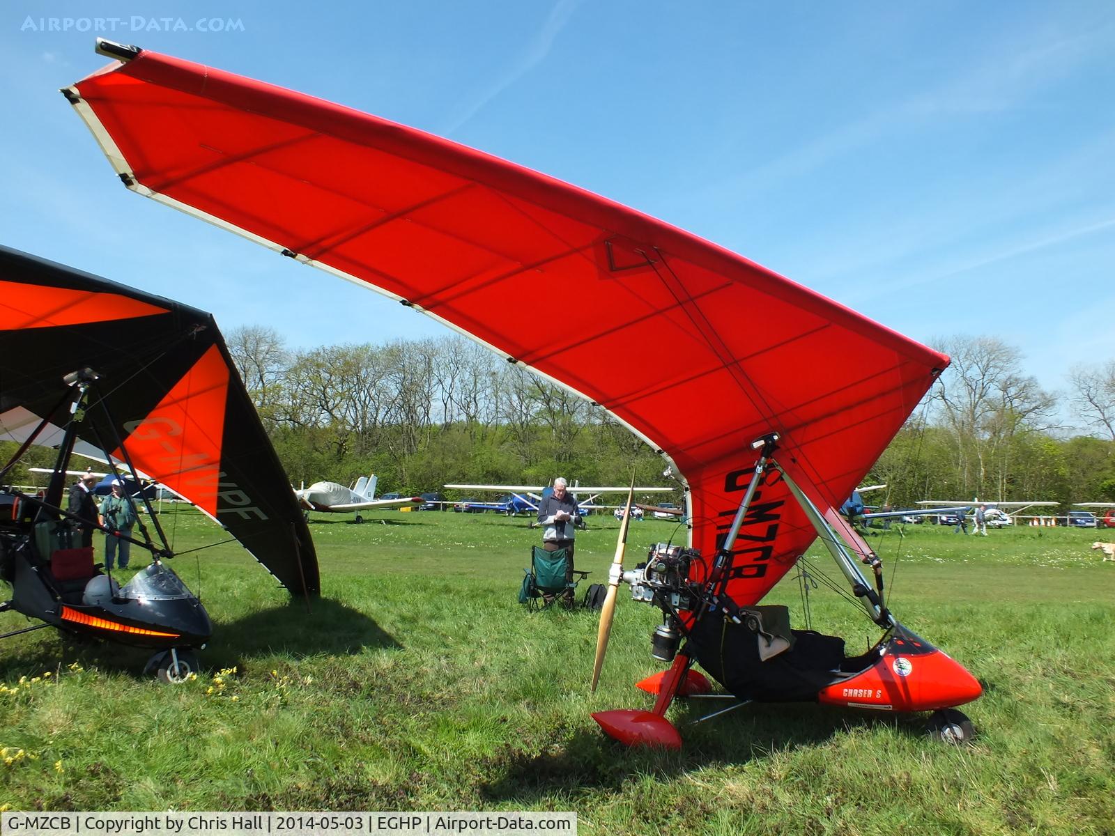 G-MZCB, 1996 Pegasus CHASER S 508 C/N 7220, at the 2014 Microlight Trade Fair, Popham