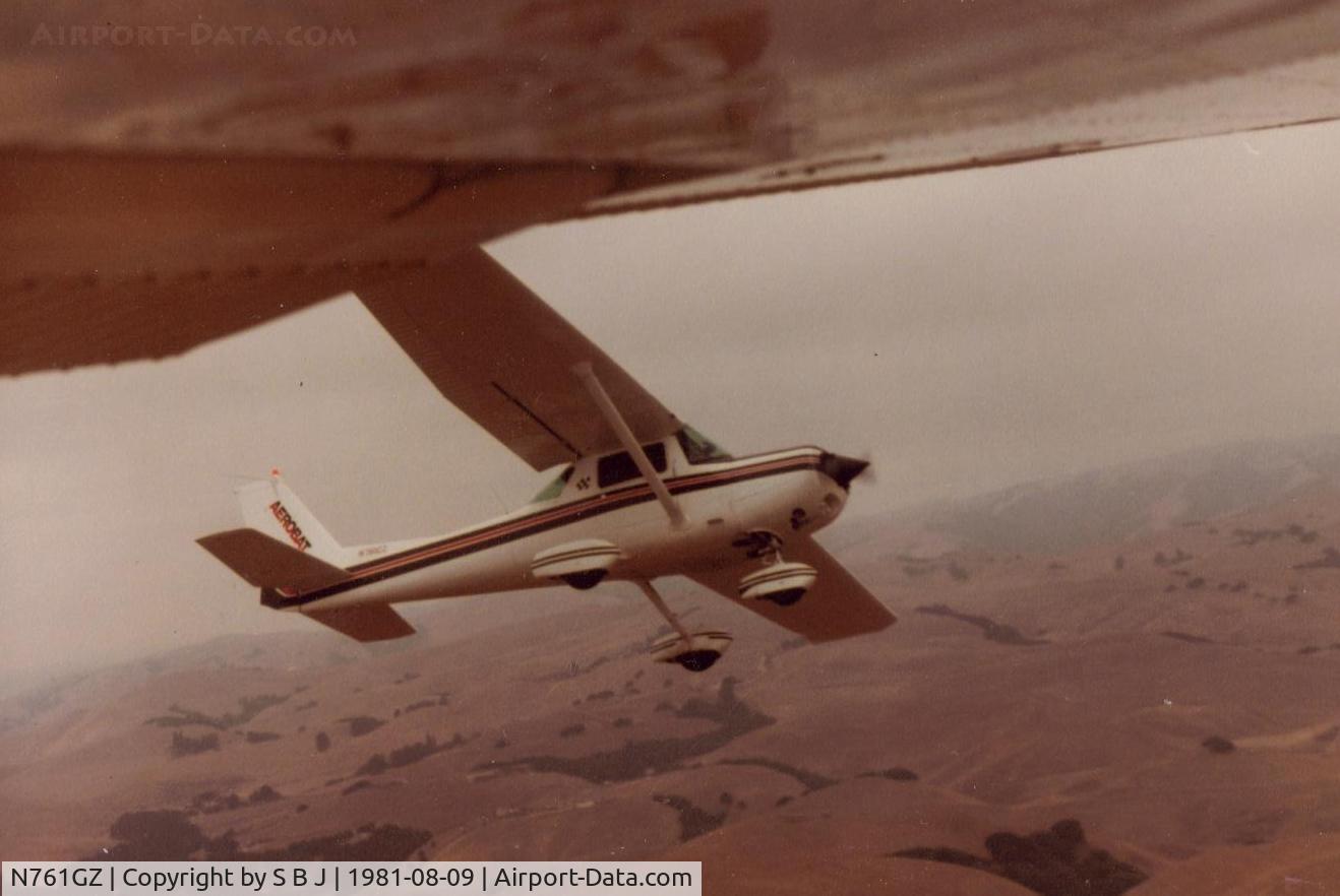 N761GZ, Cessna A152 Aerobat C/N A1520953, 1GZ flying from Fremont airport . Sad note-1GZ is now at the bottom of the ocean off the Calif. coast as a result of a night takeoff into fog (at HAF on 6-19-94). Fatal to pilot/owner & pass.