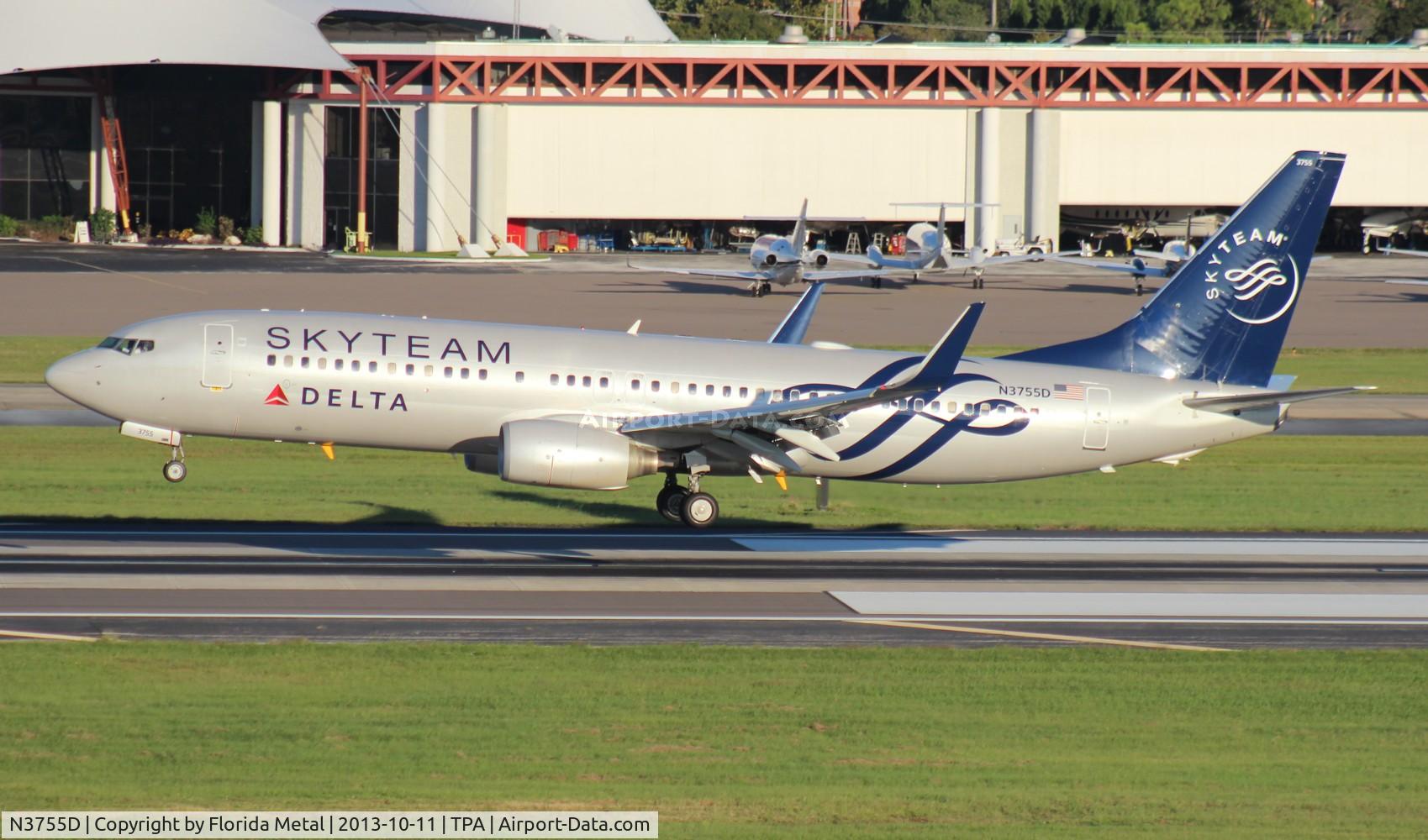 N3755D, 2001 Boeing 737-832 C/N 29627, Delta 737-800 Skyteam livery