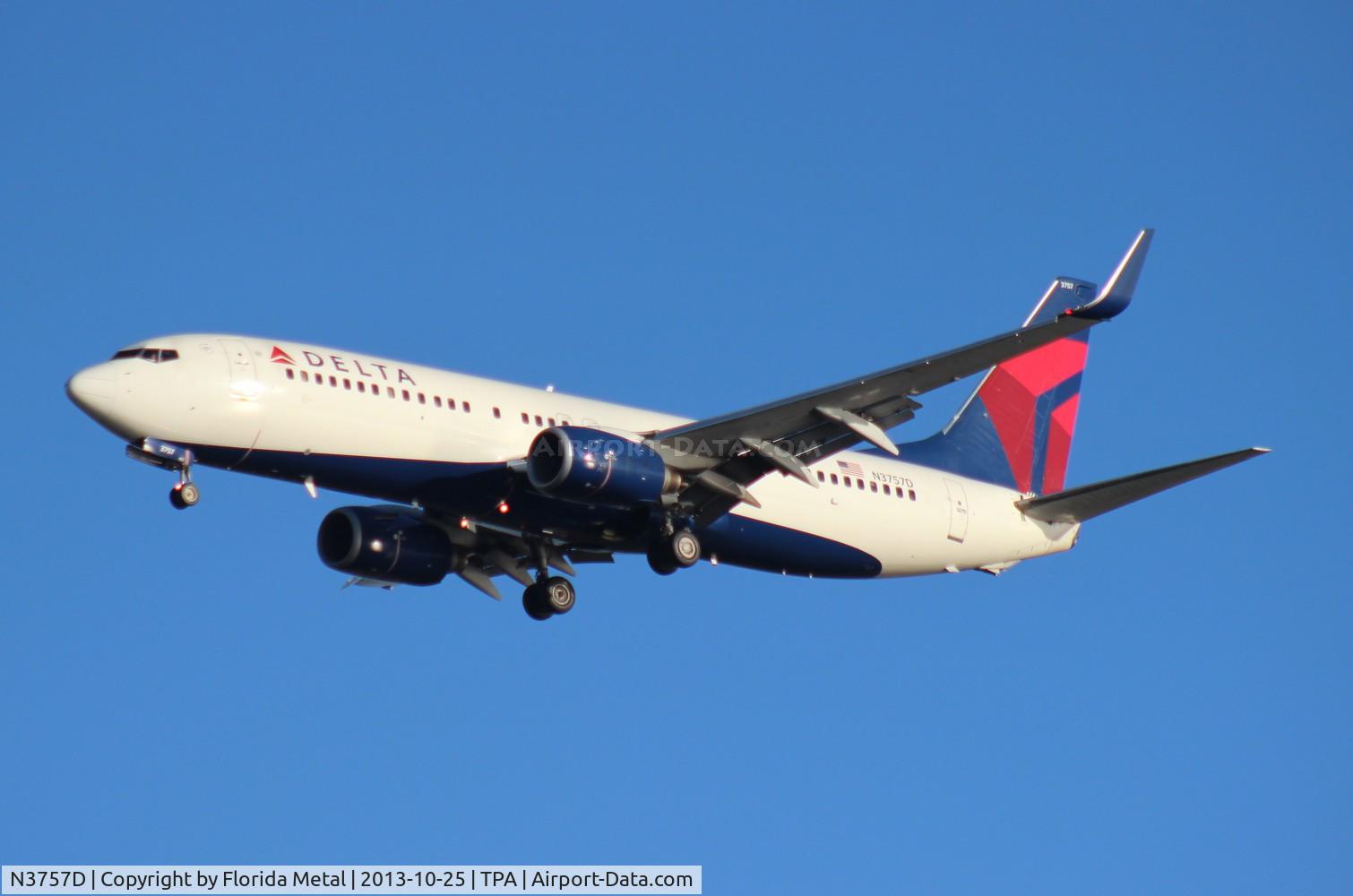 N3757D, 2001 Boeing 737-832 C/N 30813, Delta 737-800