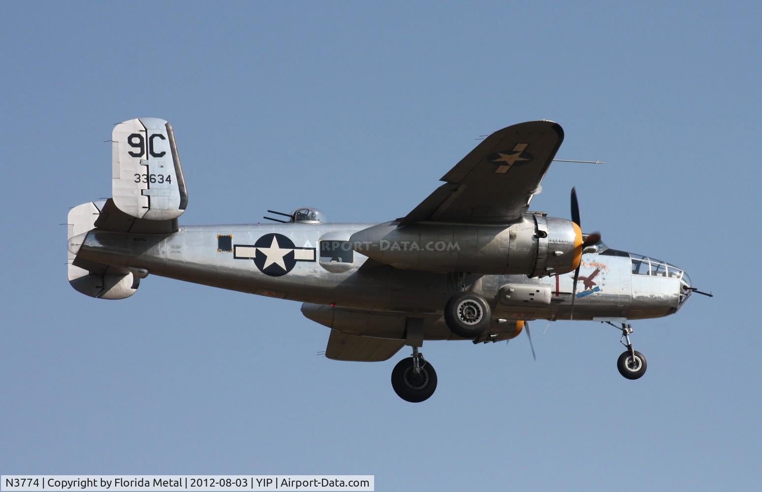 N3774, 1943 North American B-25D Mitchell C/N 100-23960, Yankee Warrior at 2012 Thunder Over Michigan