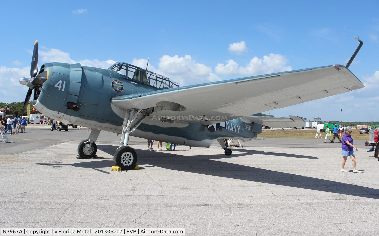 N3967A, 1945 Grumman TBM-3U Avenger C/N 53835, TBM-3U at New Smyrna Beach Air Show