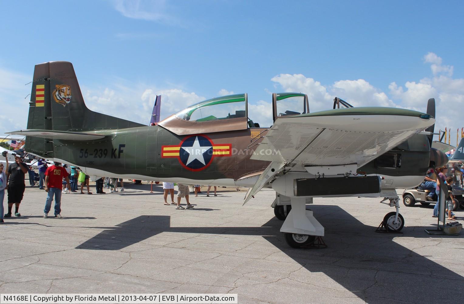 N4168E, 1956 North American T-28C Trojan C/N 252-2, T-28C at New Smyrna Beach Air Show