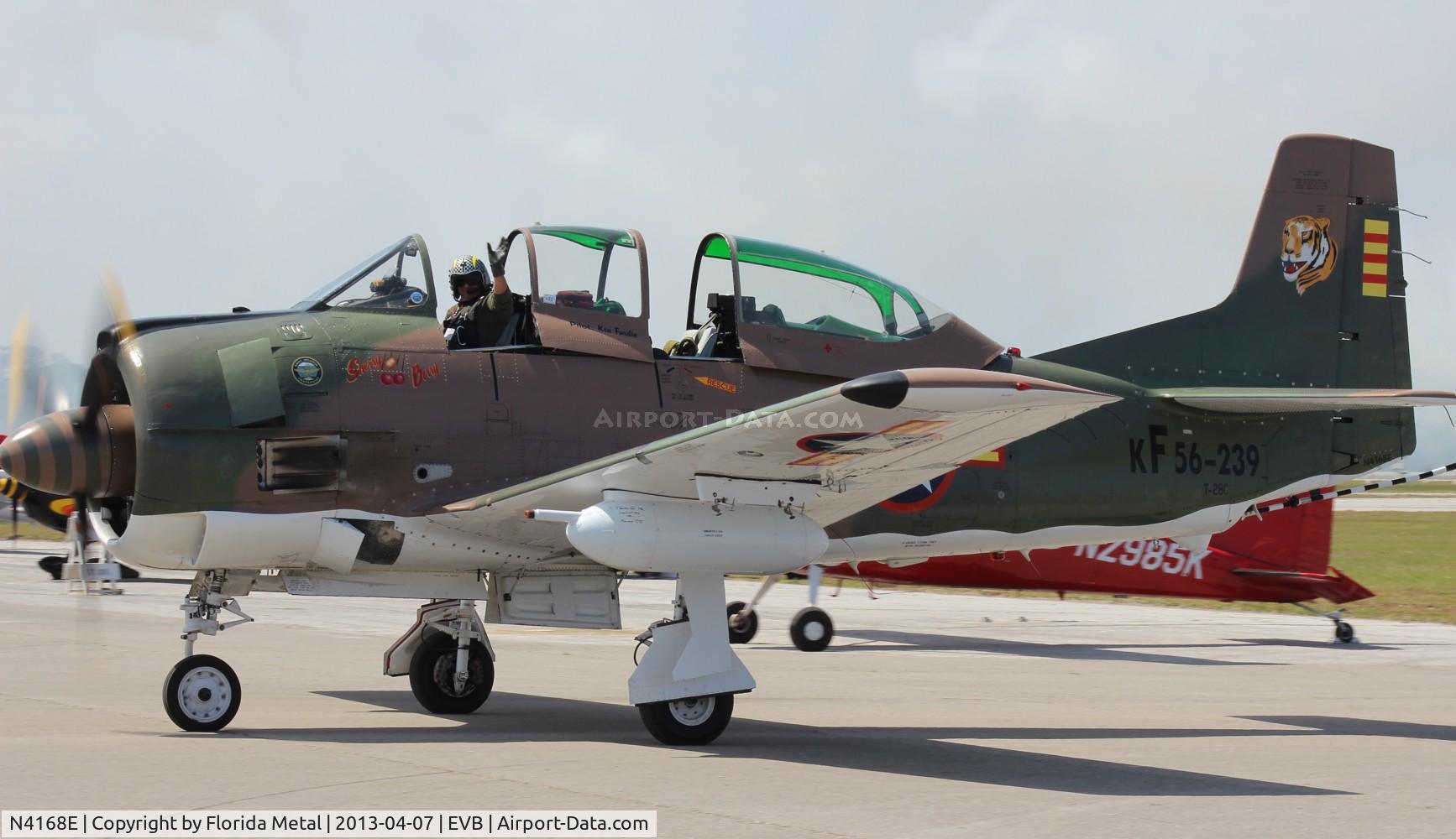 N4168E, 1956 North American T-28C Trojan C/N 252-2, T-28C at New Smyrna Beach Air Show