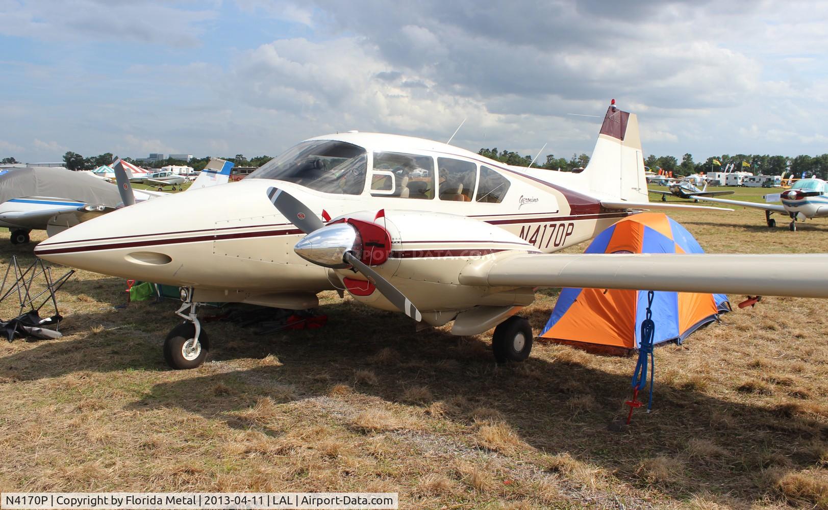 N4170P, 1959 Piper PA-23-160 Apache C/N 23-1657, Piper PA-23 Apache at Sun N Fun