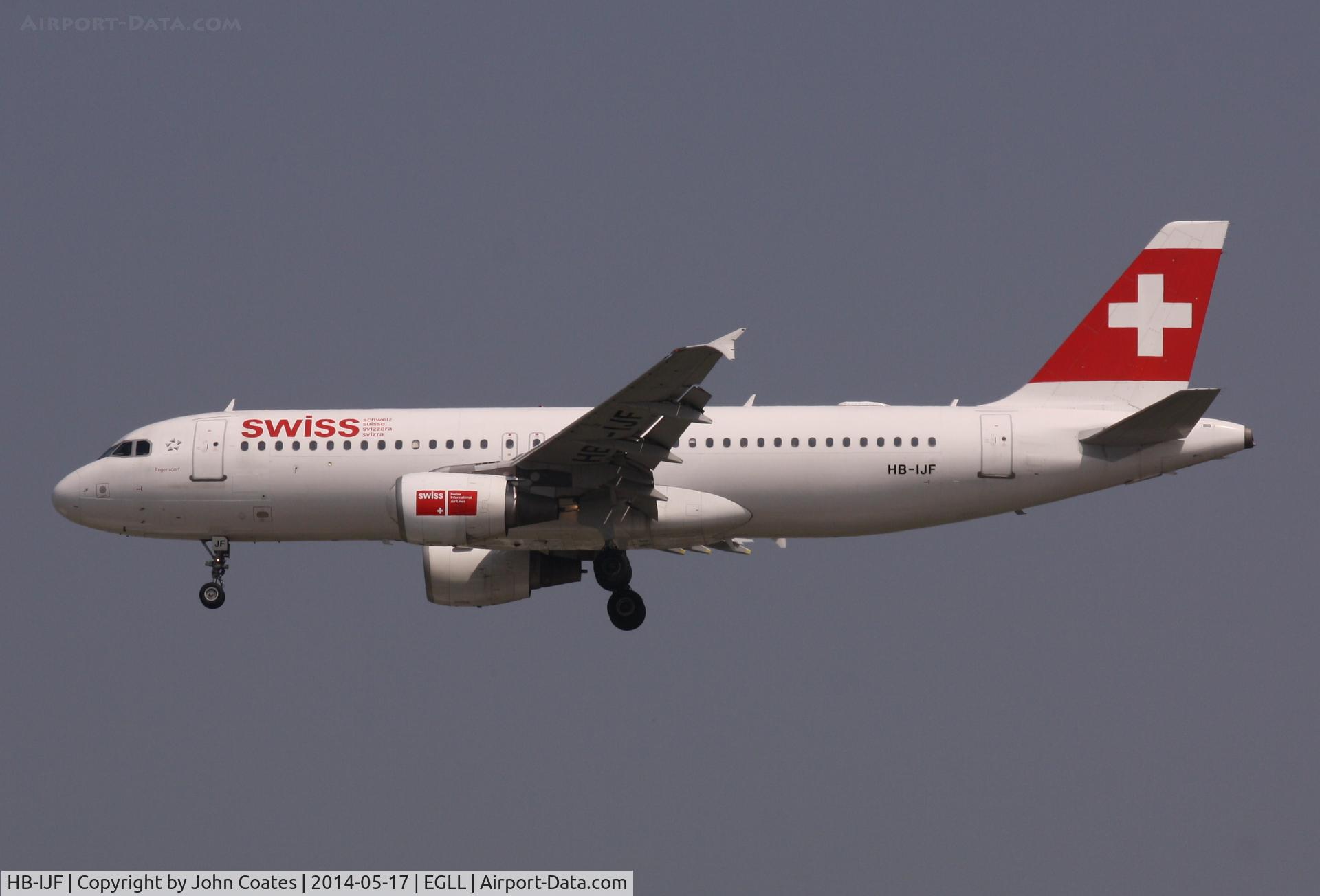 HB-IJF, 1995 Airbus A320-214 C/N 562, Arriving 27L