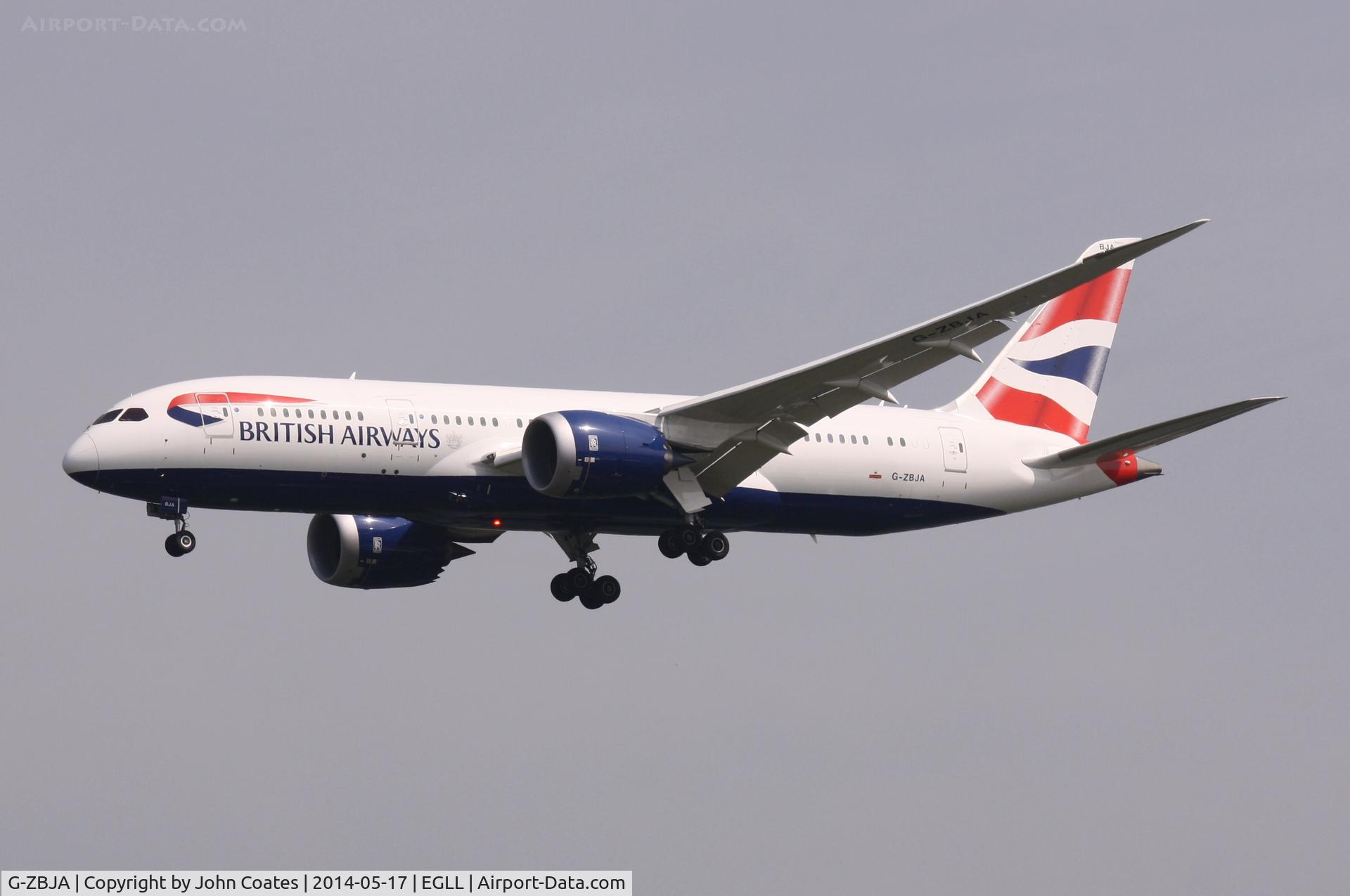 G-ZBJA, 2013 Boeing 787-8 Dreamliner C/N 38609, Finals 27L