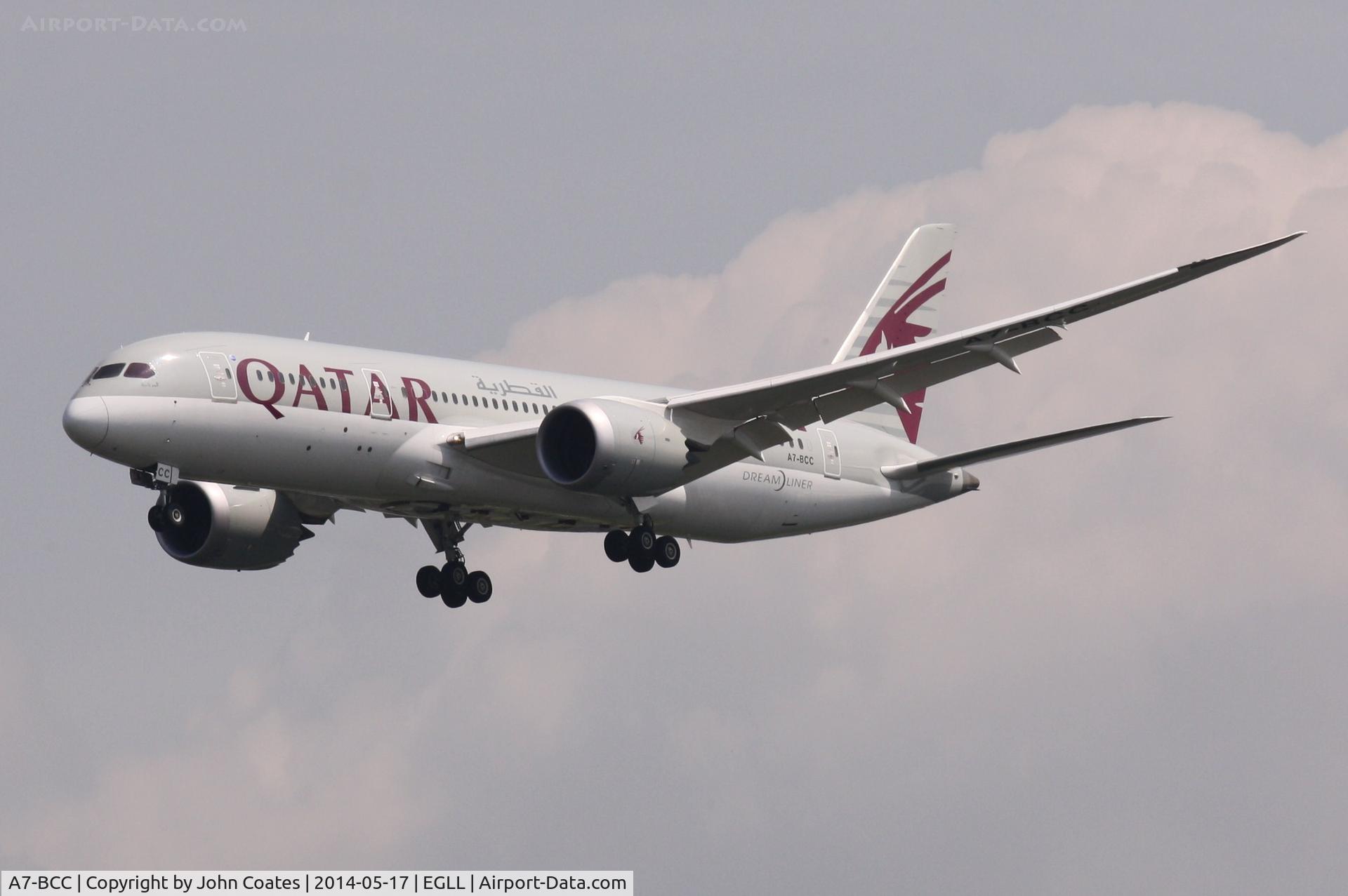 A7-BCC, 2012 Boeing 787-8 Dreamliner C/N 38321, Approach 27L