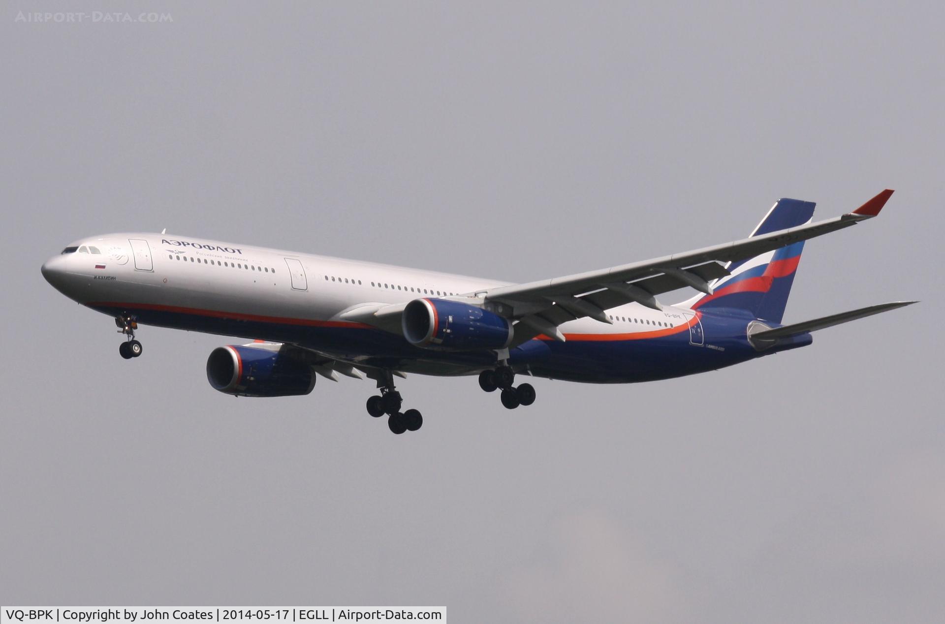 VQ-BPK, 2012 Airbus A330-343X C/N 1345, Approach 27L