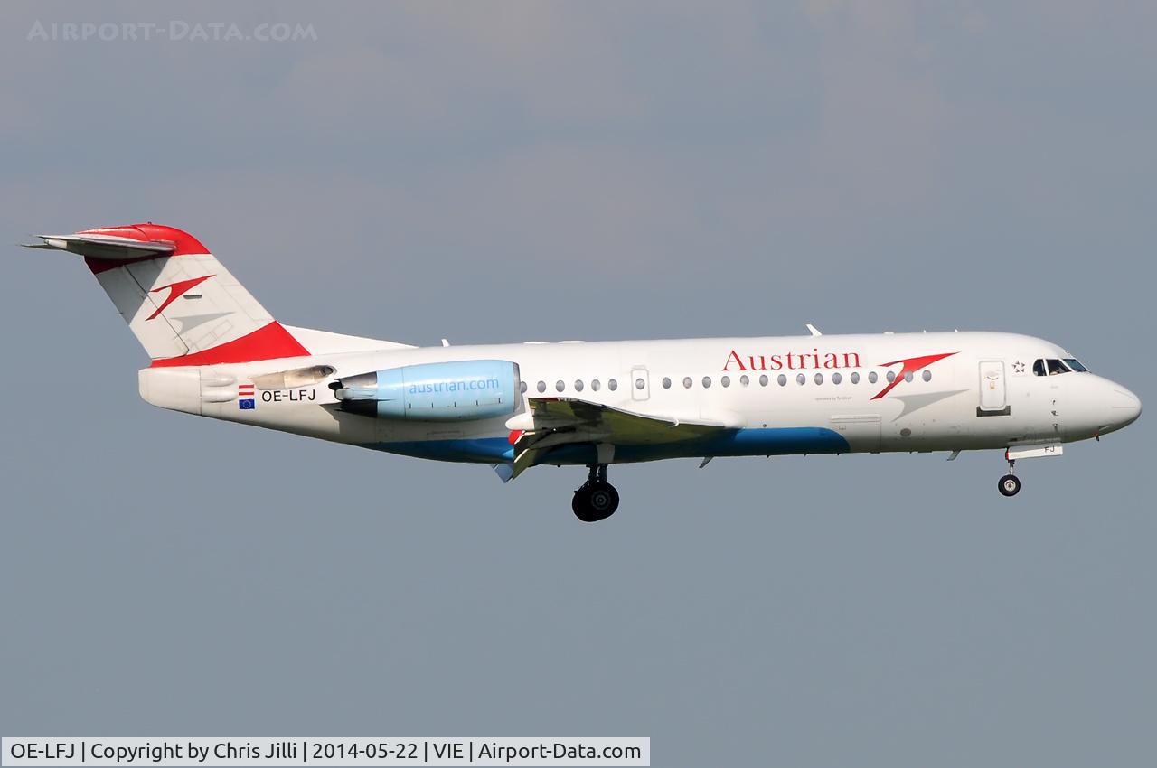 OE-LFJ, 1995 Fokker 70 (F-28-0070) C/N 11532, Austrian Airlines
