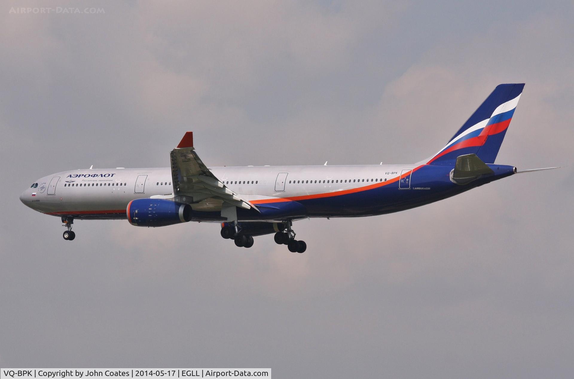 VQ-BPK, 2012 Airbus A330-343X C/N 1345, Arriving 27L