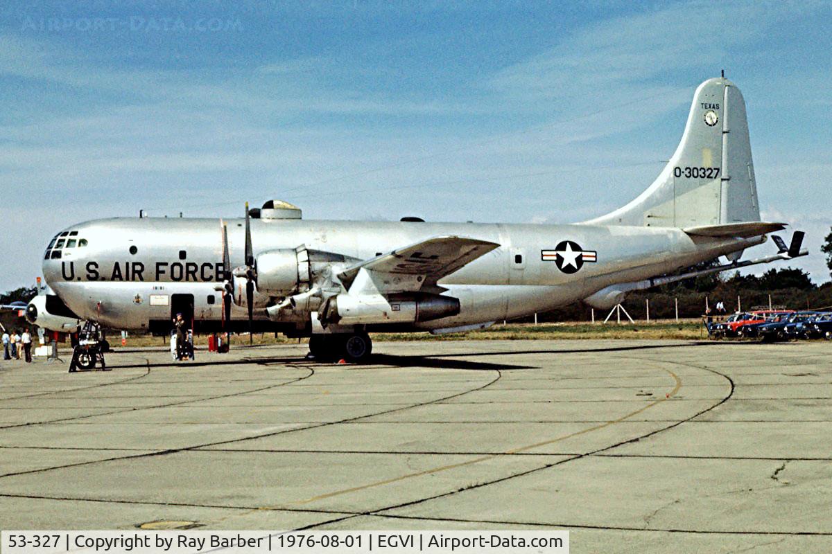 53-327, 1953 Boeing KC-97L Stratofreighter C/N 17109, Boeing KC-97L Stratofreighter [17109] RAF Greenham Common~G 01/08/1976