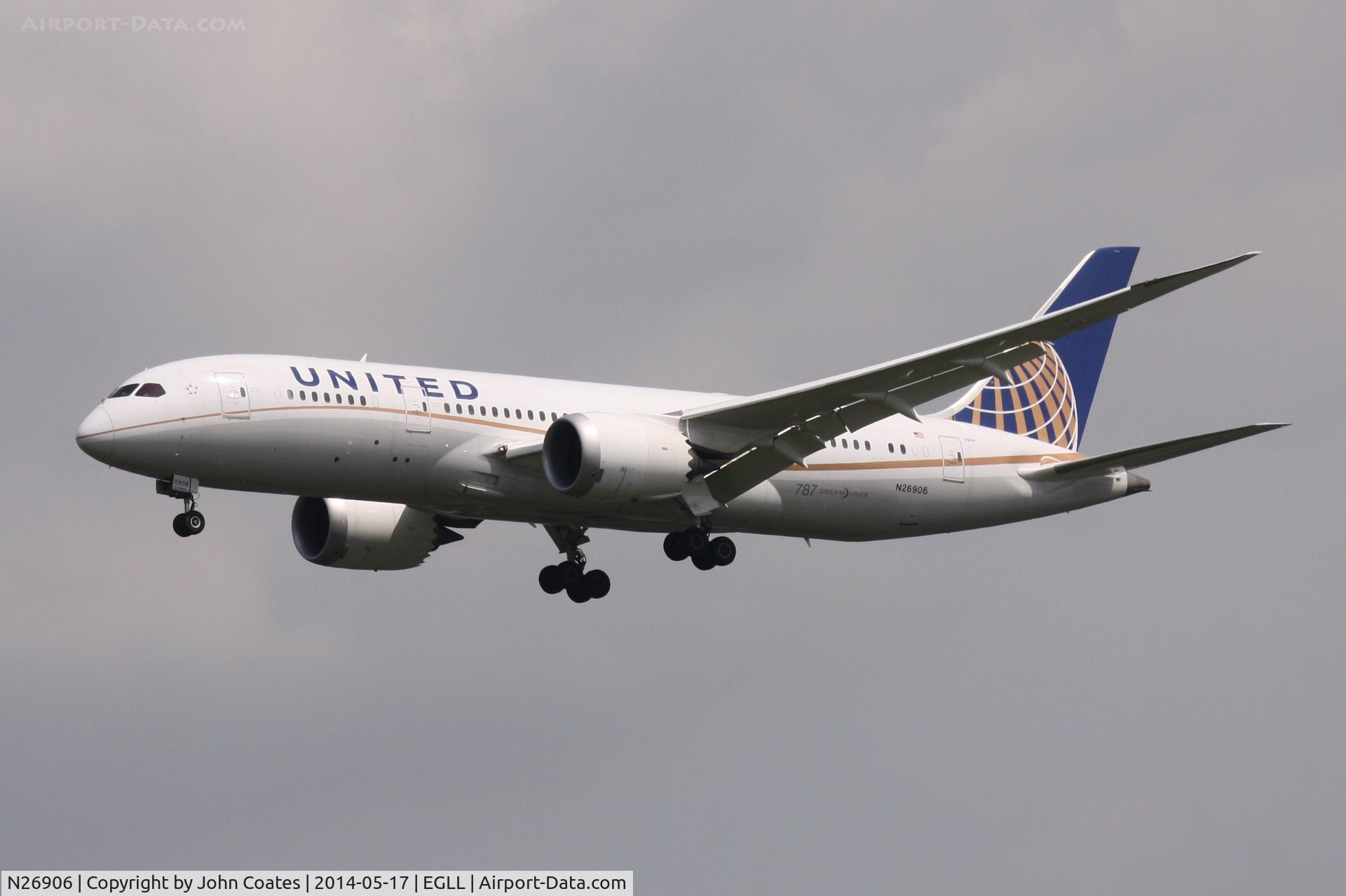 N26906, 2012 Boeing 787-8 Dreamliner C/N 34829, Approach 27L