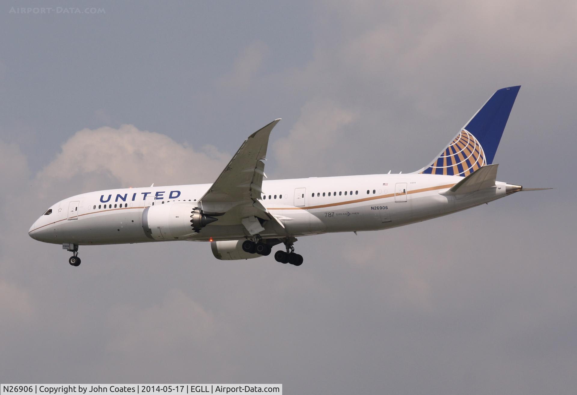 N26906, 2012 Boeing 787-8 Dreamliner C/N 34829, Arriving 27L