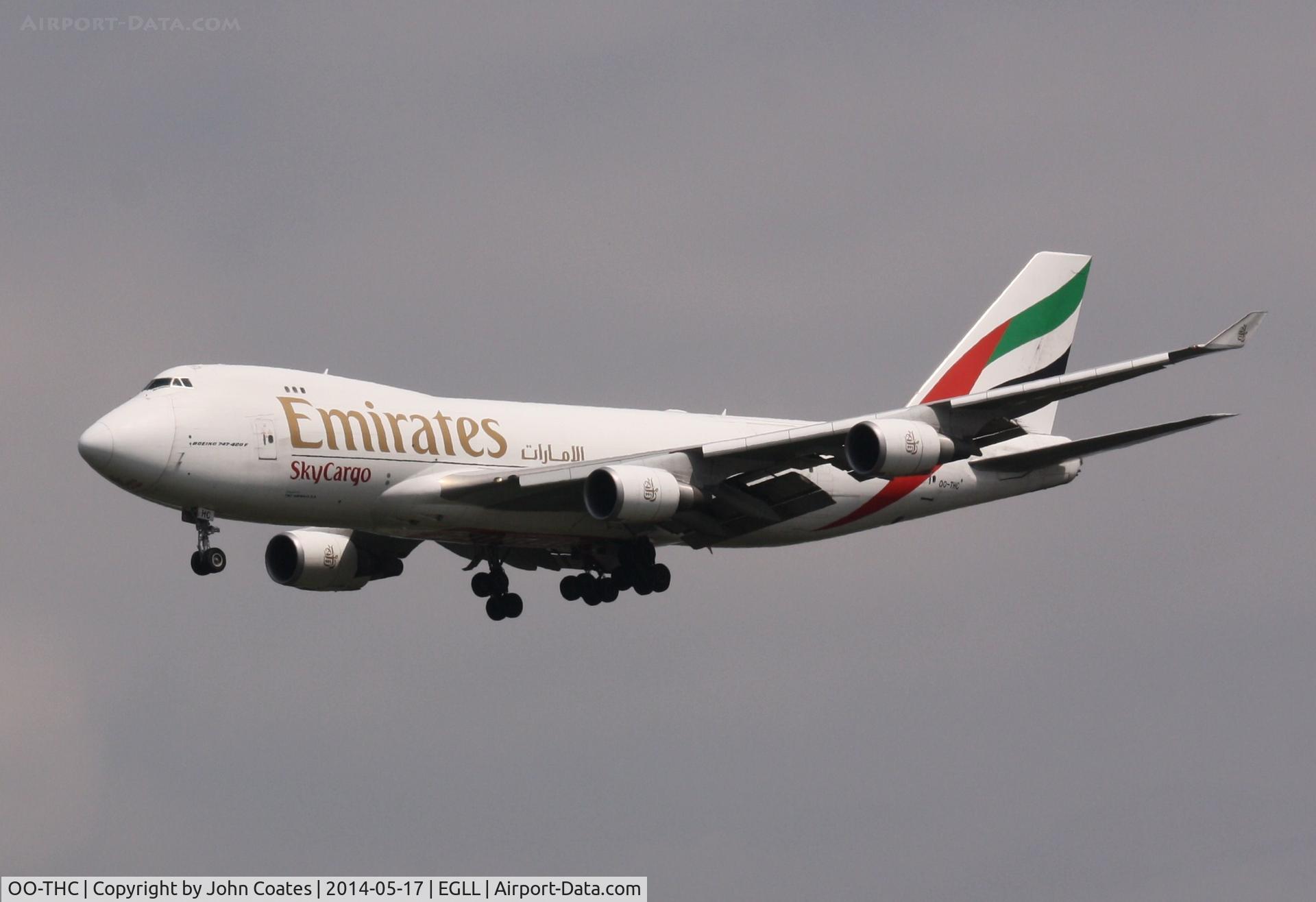 OO-THC, 2007 Boeing 747-4HAERF C/N 35235, Approach 27L