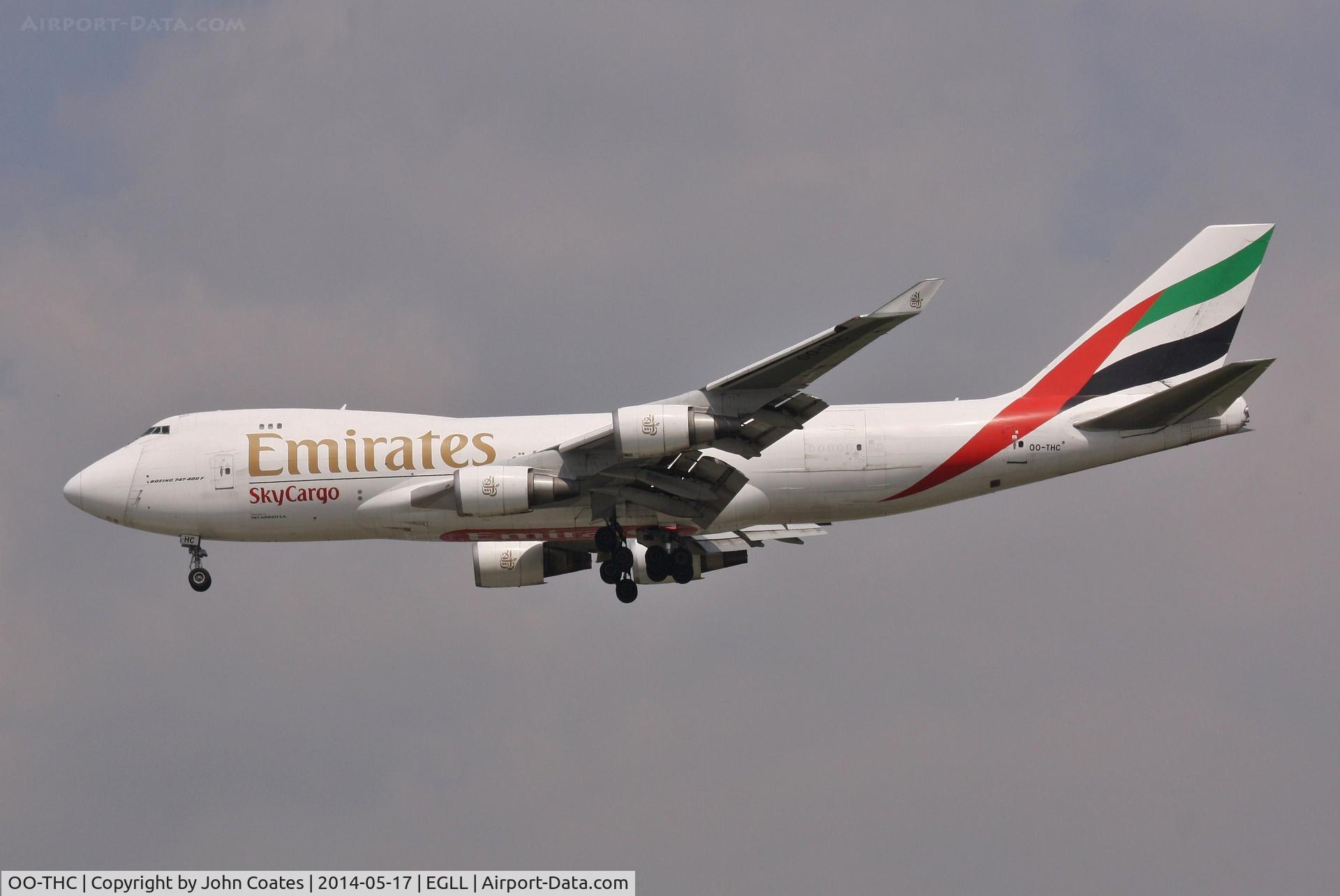 OO-THC, 2007 Boeing 747-4HAERF C/N 35235, Arriving 27L